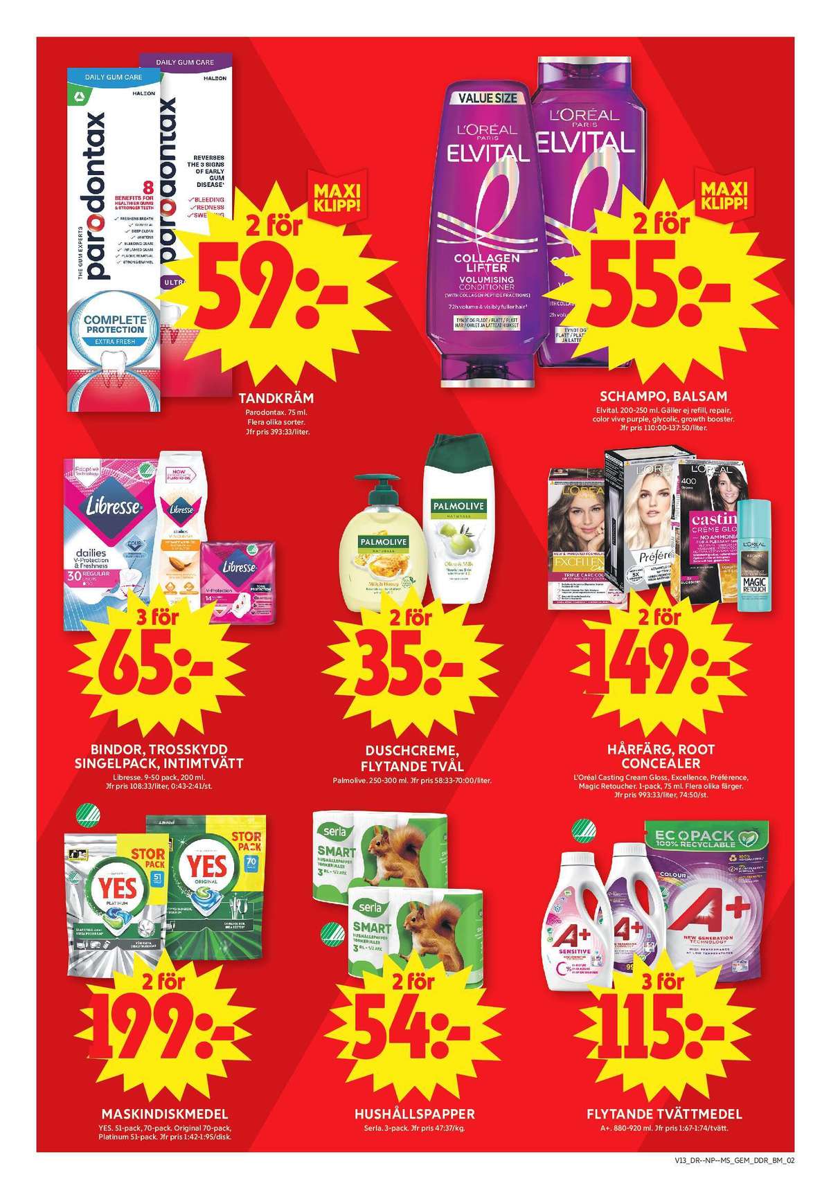 Se ICA Maxi reklamblad för vecka 13 på Kampanjveckan.se. Se bra erbjudanden på många varor, t.ex. tandkräm parodontax eller balsam elvital. Läs reklambladet här! Sida 10
