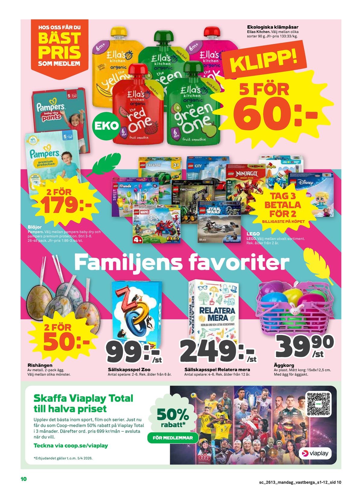 Se Stora Coop reklamblad för vecka 13 på Kampanjveckan.se. Se bra erbjudanden på många varor, t.ex. spel okänd eller påskpynt okänd. Läs reklambladet här! Sida 10
