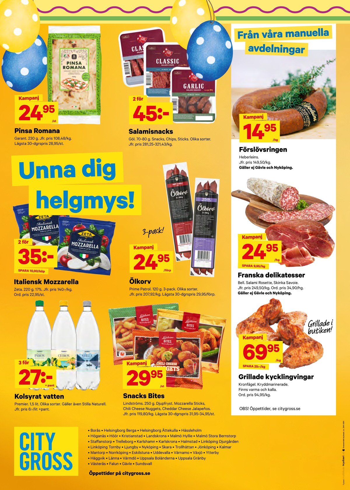 Se City Gross reklamblad för vecka 13 på Kampanjveckan.se. Se bra erbjudanden på många varor. Läs reklambladet här! Sida 10