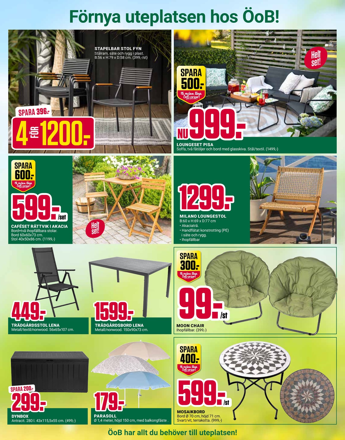 Se ÖoB reklamblad för vecka 13 på Kampanjveckan.se. Se bra erbjudanden på många varor. Läs reklambladet här! Sida 11