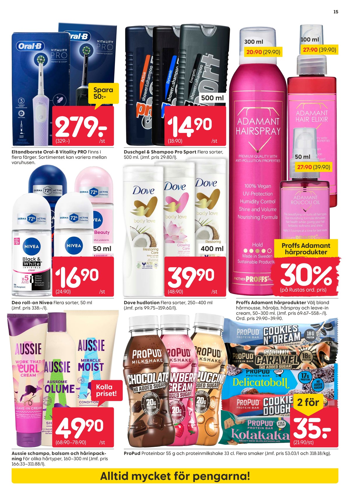 Se Rusta reklamblad för vecka 13 på Kampanjveckan.se. Se bra erbjudanden på många varor. Läs reklambladet här! Sida 15