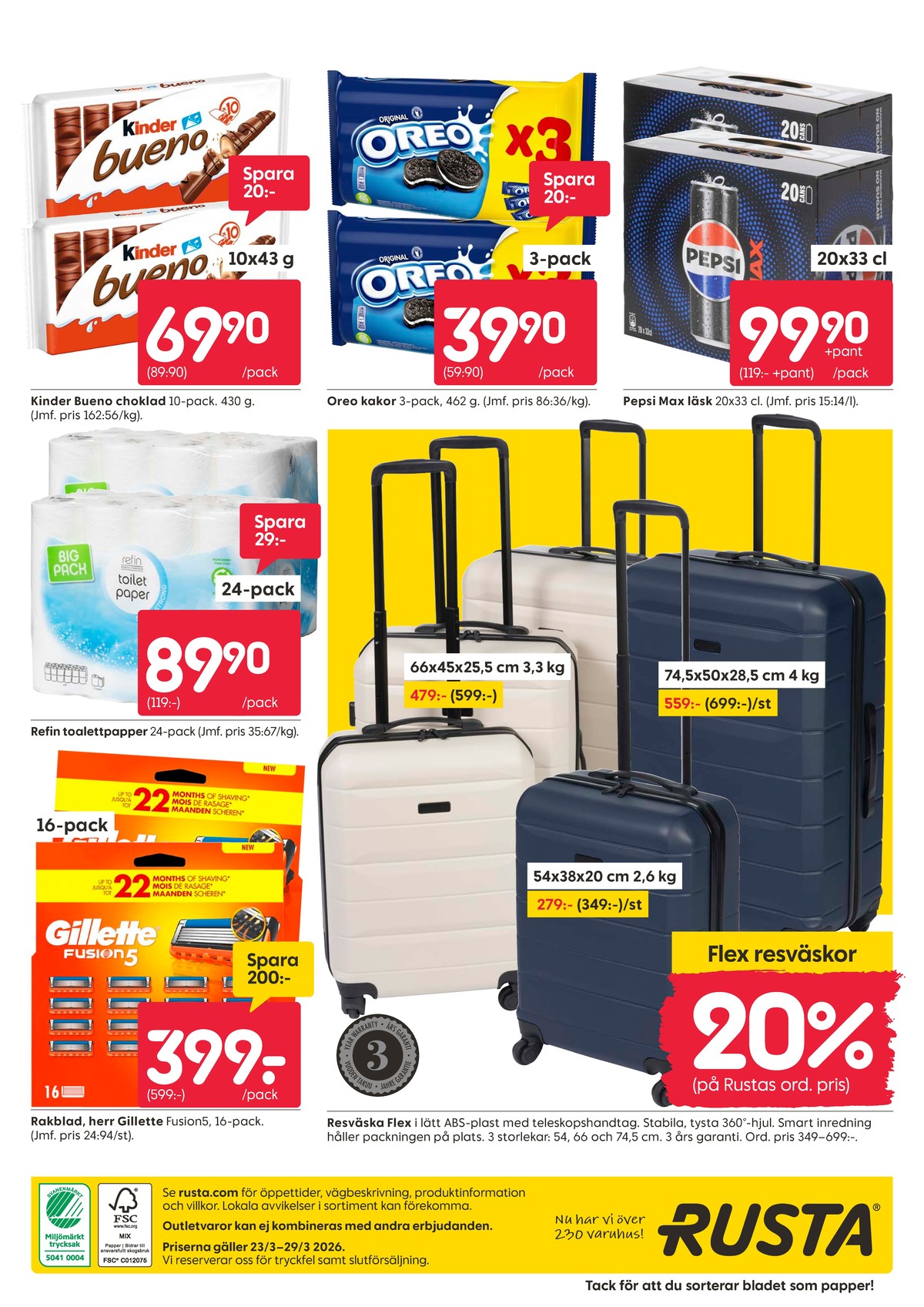 Se Rusta reklamblad för vecka 13 på Kampanjveckan.se. Se bra erbjudanden på många varor. Läs reklambladet här! Sida 16