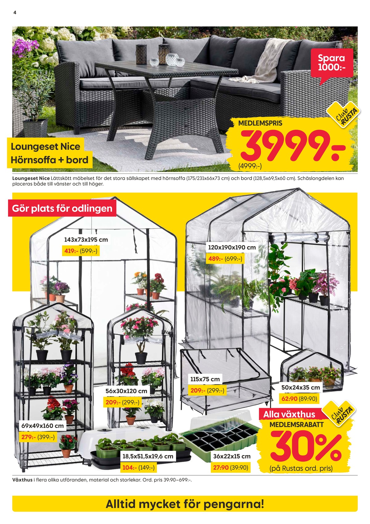 Se Rusta reklamblad för vecka 13 på Kampanjveckan.se. Se bra erbjudanden på många varor. Läs reklambladet här! Sida 4