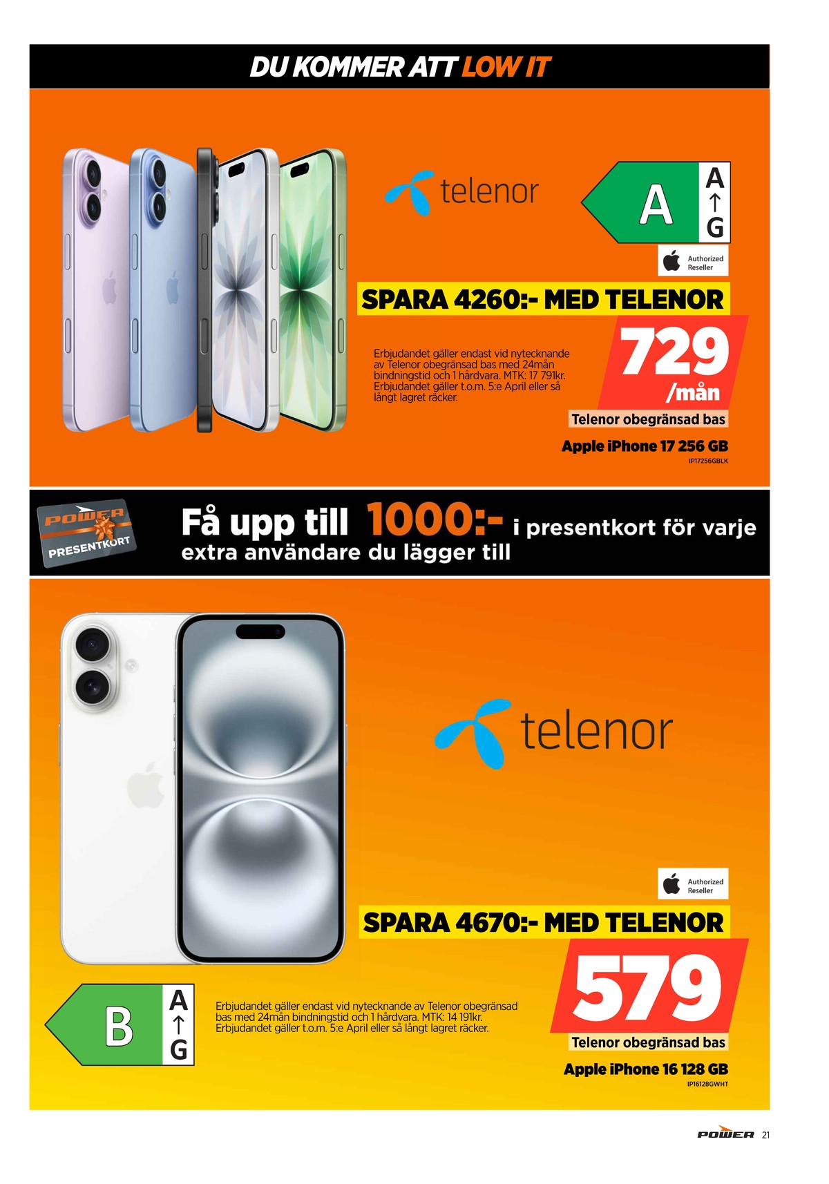 Se Power reklamblad för vecka 13 på Kampanjveckan.se. Se bra erbjudanden på många varor. Läs reklambladet här! Sida 21