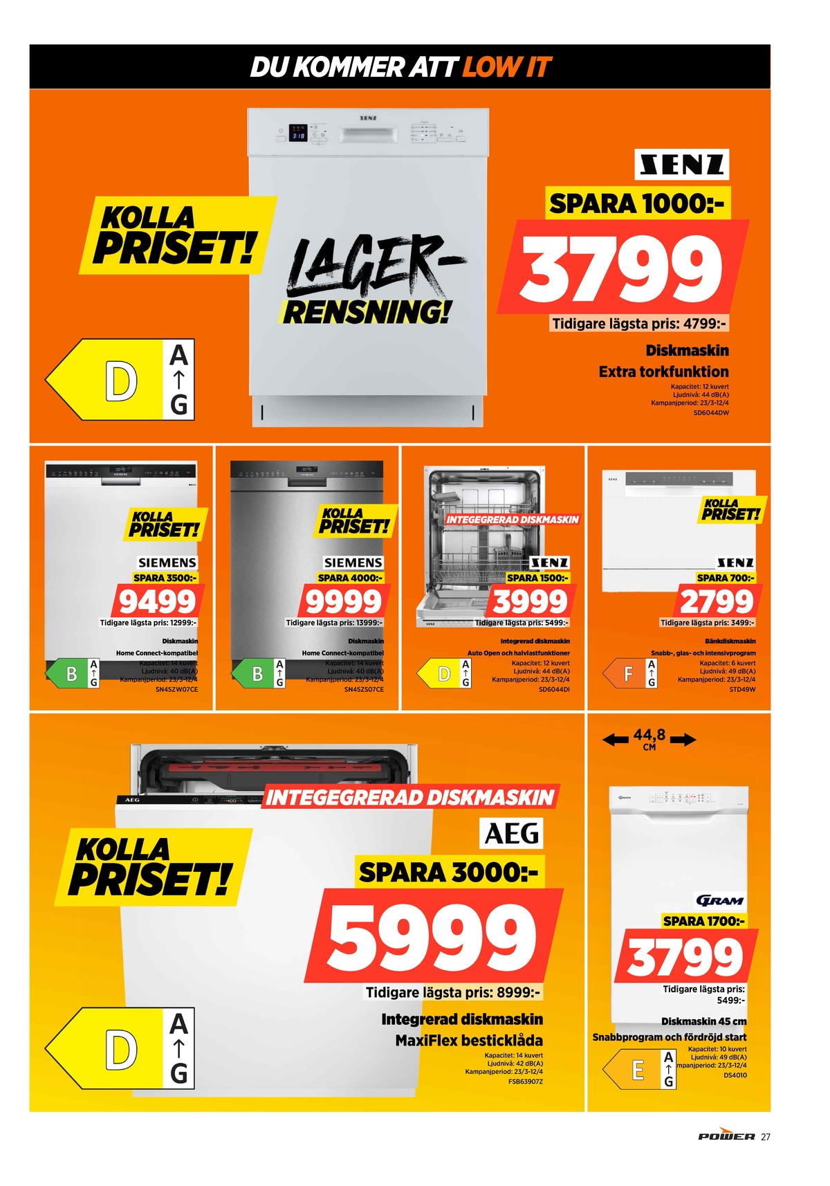 Se Power reklamblad för vecka 13 på Kampanjveckan.se. Se bra erbjudanden på många varor. Läs reklambladet här! Sida 27