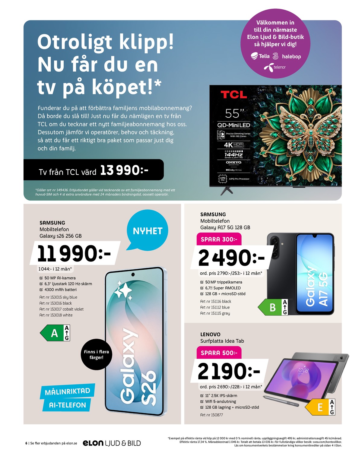 Se Elon reklamblad för vecka 14 på Kampanjveckan.se. Se bra erbjudanden på många varor. Läs reklambladet här! Sida 19