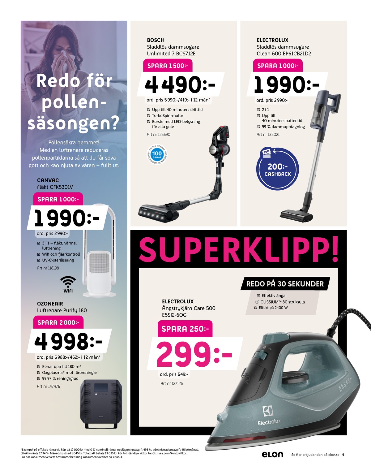Se Elon reklamblad för vecka 14 på Kampanjveckan.se. Se bra erbjudanden på många varor. Läs reklambladet här! Sida 9