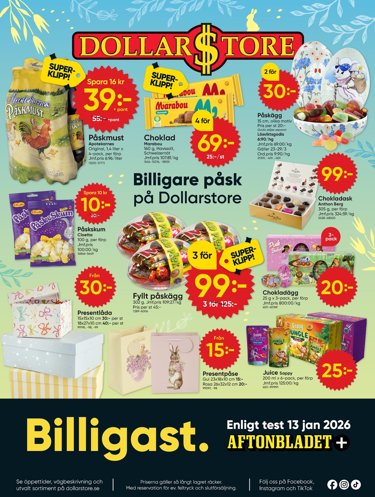 Se Dollarstore reklamblad för vecka 14 på Kampanjveckan.se. Se bra erbjudanden på många varor. Läs reklambladet här! Sida 16