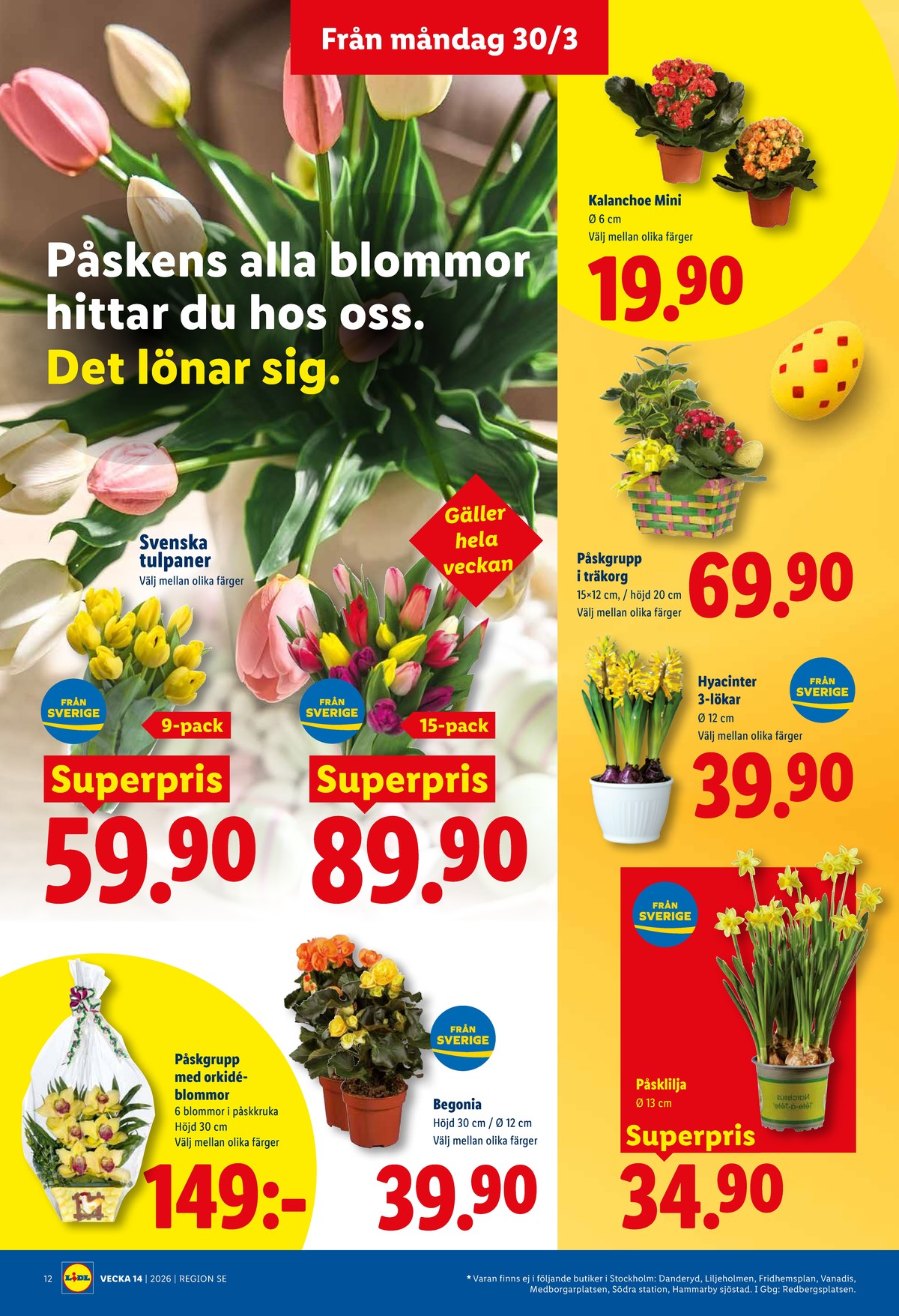 Se Lidl reklamblad för vecka 14 på Kampanjveckan.se. Se bra erbjudanden på många varor, t.ex. krukväxt okänd eller andra varor. Läs reklambladet här! Sida 14