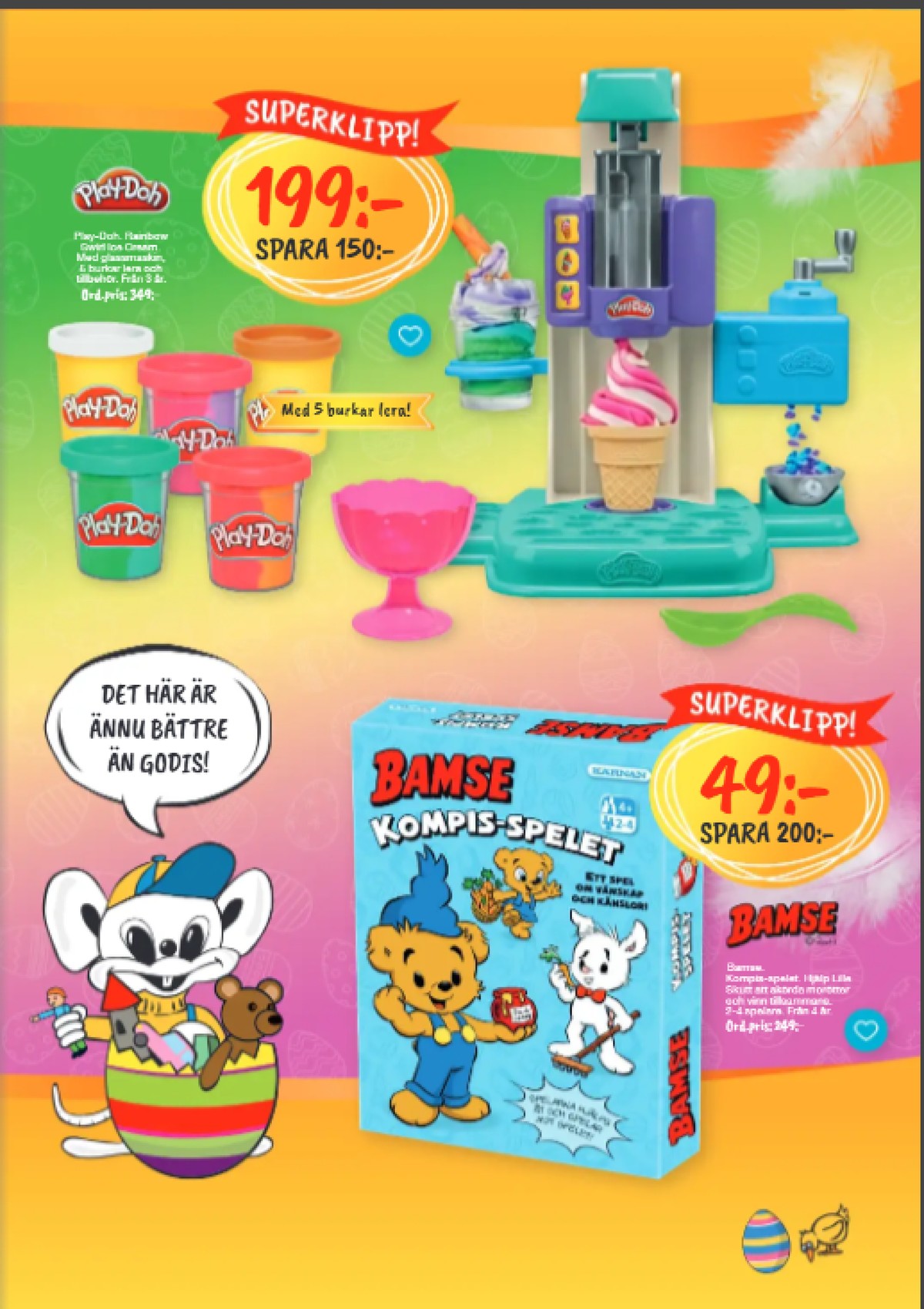 Se Leklust reklamblad för vecka 14 på Kampanjveckan.se. Se bra erbjudanden på många varor. Läs reklambladet här! Sida 3