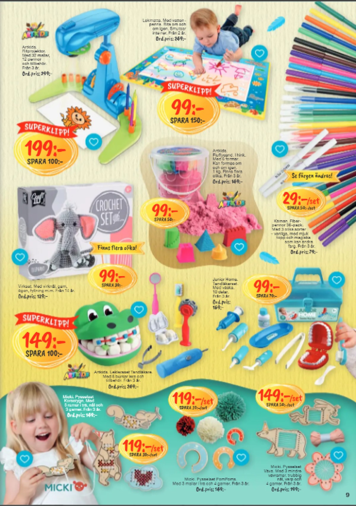 Se Leklust reklamblad för vecka 14 på Kampanjveckan.se. Se bra erbjudanden på många varor. Läs reklambladet här! Sida 9