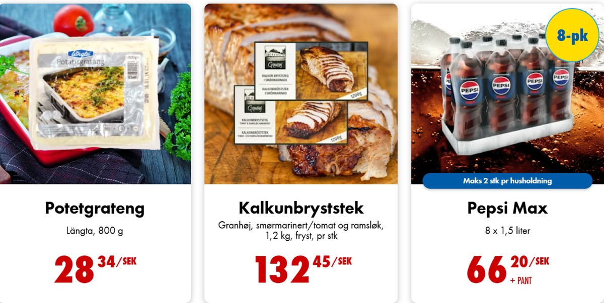 Se Nordby Supermarket reklamblad för vecka 14 på Kampanjveckan.se. Se bra erbjudanden på många varor, t.ex. kalkonbröst granhøj eller potatisgratäng längta. Läs reklambladet här! Sida 1
