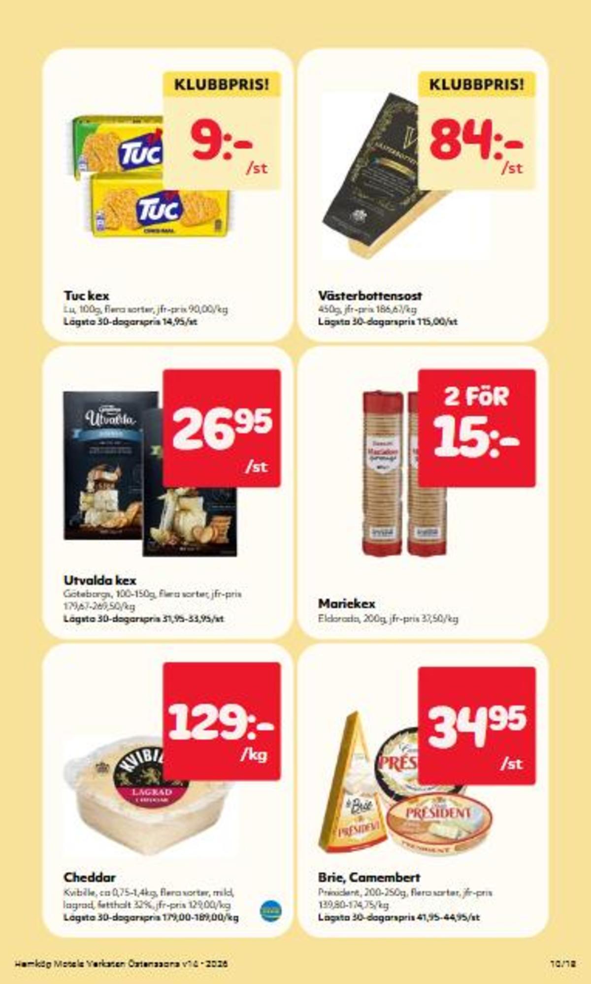 Se Hemköp reklamblad för vecka 14 på Kampanjveckan.se. Se bra erbjudanden på många varor, t.ex. mariekex eldorado eller brie president. Läs reklambladet här! Sida 10
