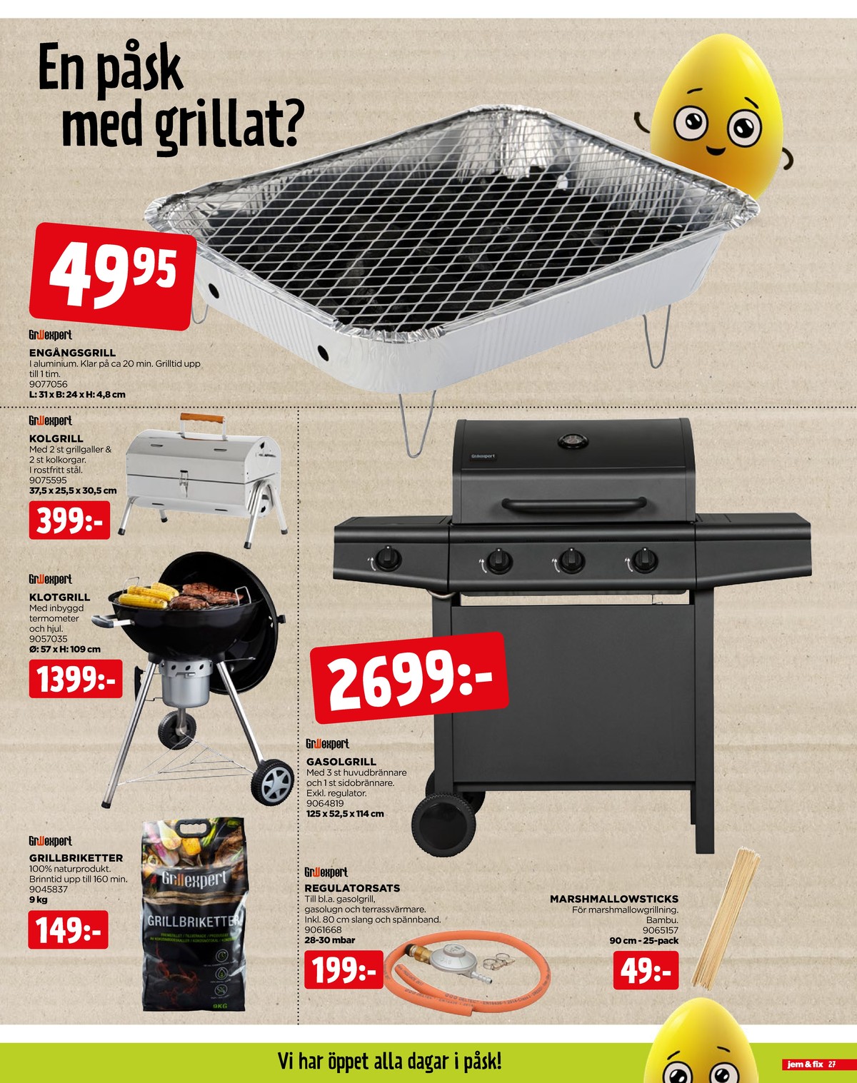 Se Jem & Fix reklamblad för vecka 14 på Kampanjveckan.se. Se bra erbjudanden på många varor. Läs reklambladet här! Sida 27