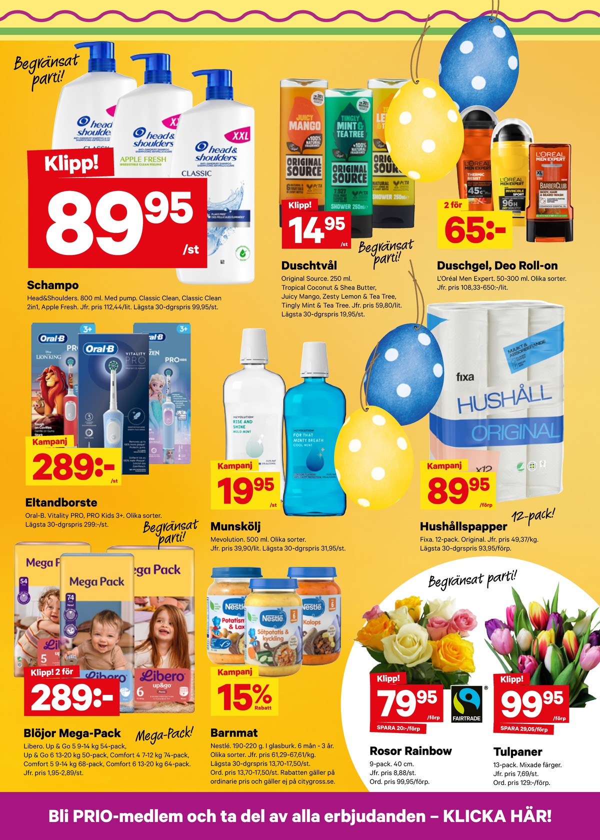 Se City Gross reklamblad för vecka 14 på Kampanjveckan.se. Se bra erbjudanden på många varor, t.ex. blöjor up & go eller hushållspapper fixa. Läs reklambladet här! Sida 10
