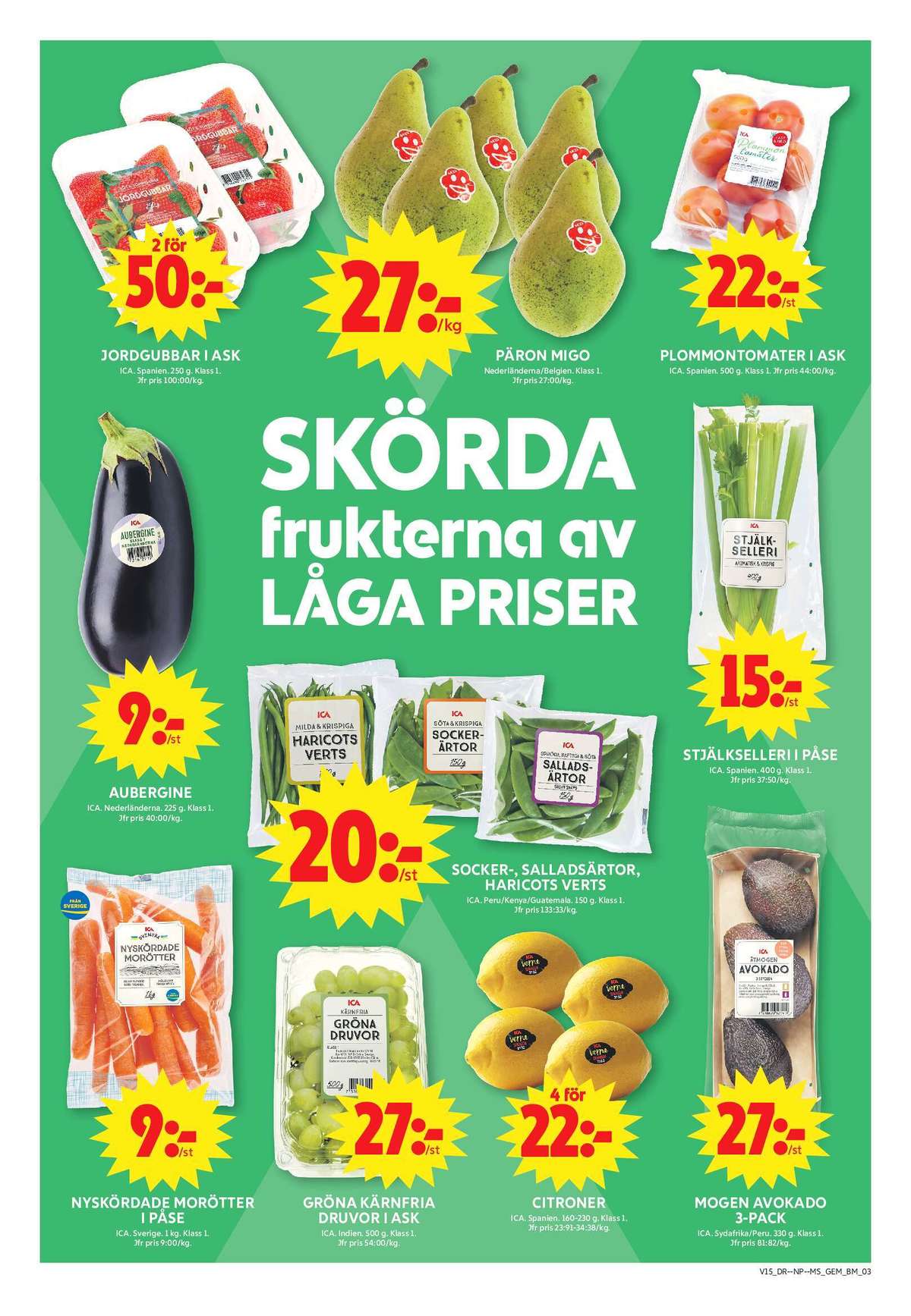 Se ICA Maxi reklamblad för vecka 15 på Kampanjveckan.se. Se bra erbjudanden på många varor, t.ex. morötter ica eller stjälkselleri ica. Läs reklambladet här! Sida 3
