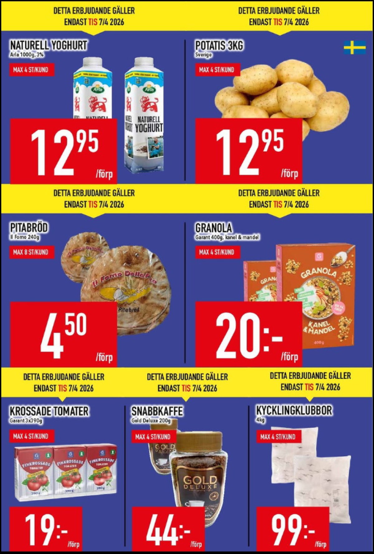 Se MatDax reklamblad för vecka 15 på Kampanjveckan.se. Se bra erbjudanden på många varor, t.ex. finkrossade tomater garant eller andra varor. Läs reklambladet här! Sida 2