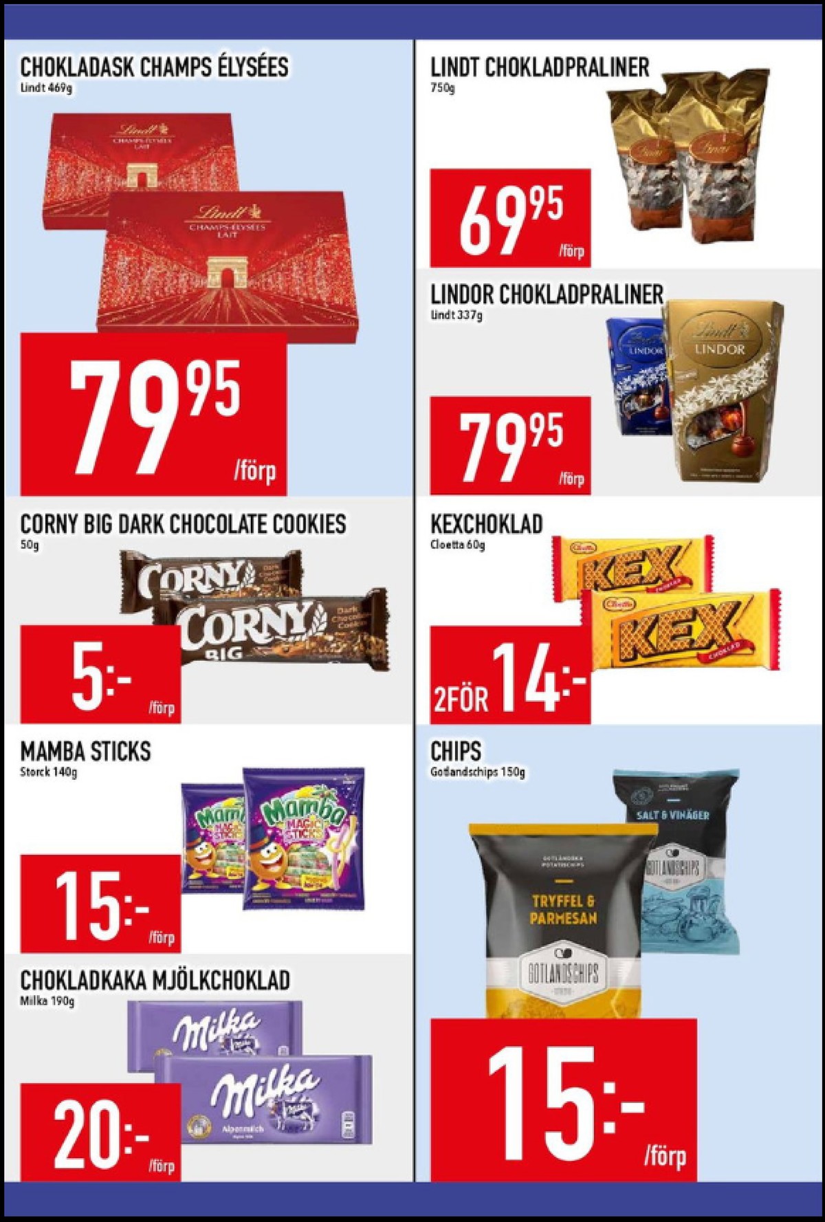 Se MatDax reklamblad för vecka 15 på Kampanjveckan.se. Se bra erbjudanden på många varor, t.ex. chokladbar kexchoklad eller andra varor. Läs reklambladet här! Sida 13