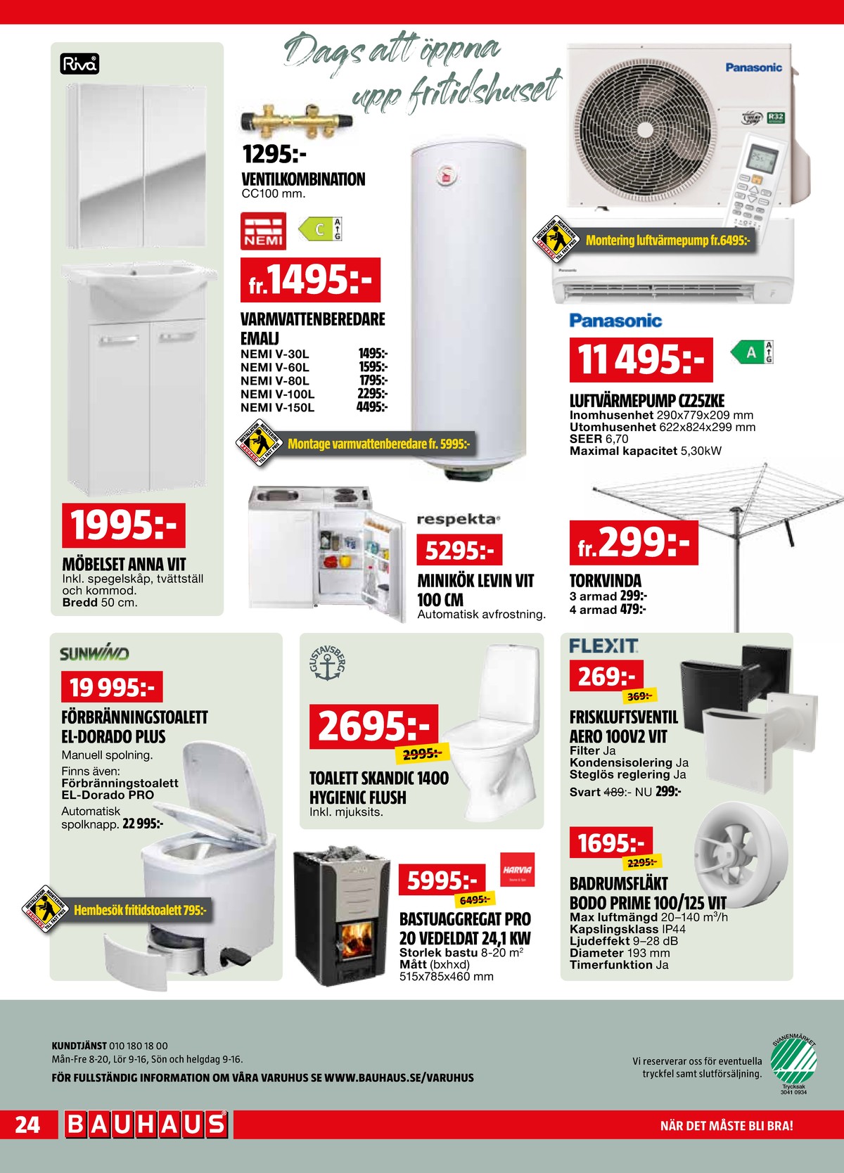 Se Bauhaus reklamblad för vecka 16 på Kampanjveckan.se. Se bra erbjudanden på många varor. Läs reklambladet här! Sida 24