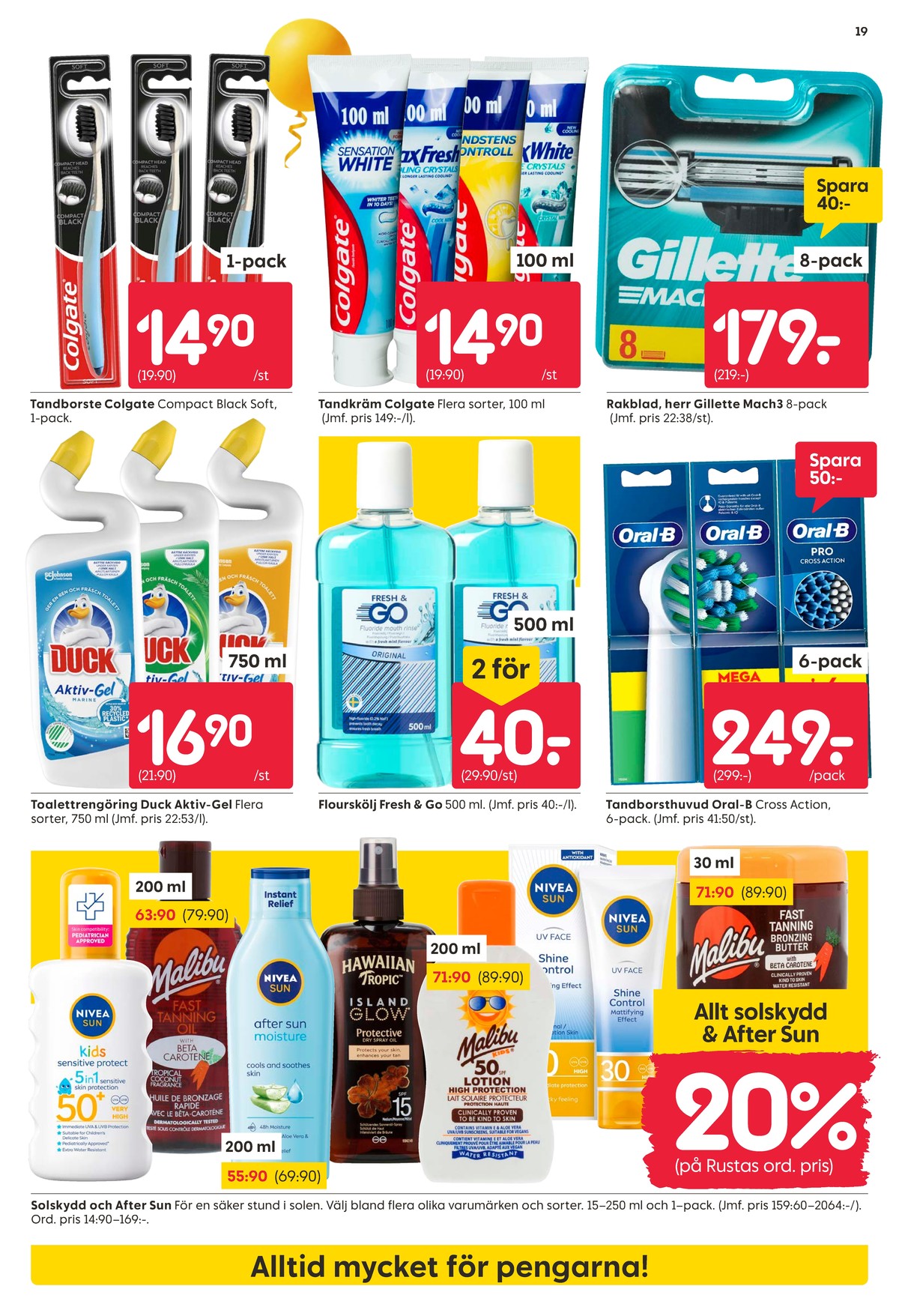 Se Rusta reklamblad för vecka 16 på Kampanjveckan.se. Se bra erbjudanden på många varor. Läs reklambladet här! Sida 19