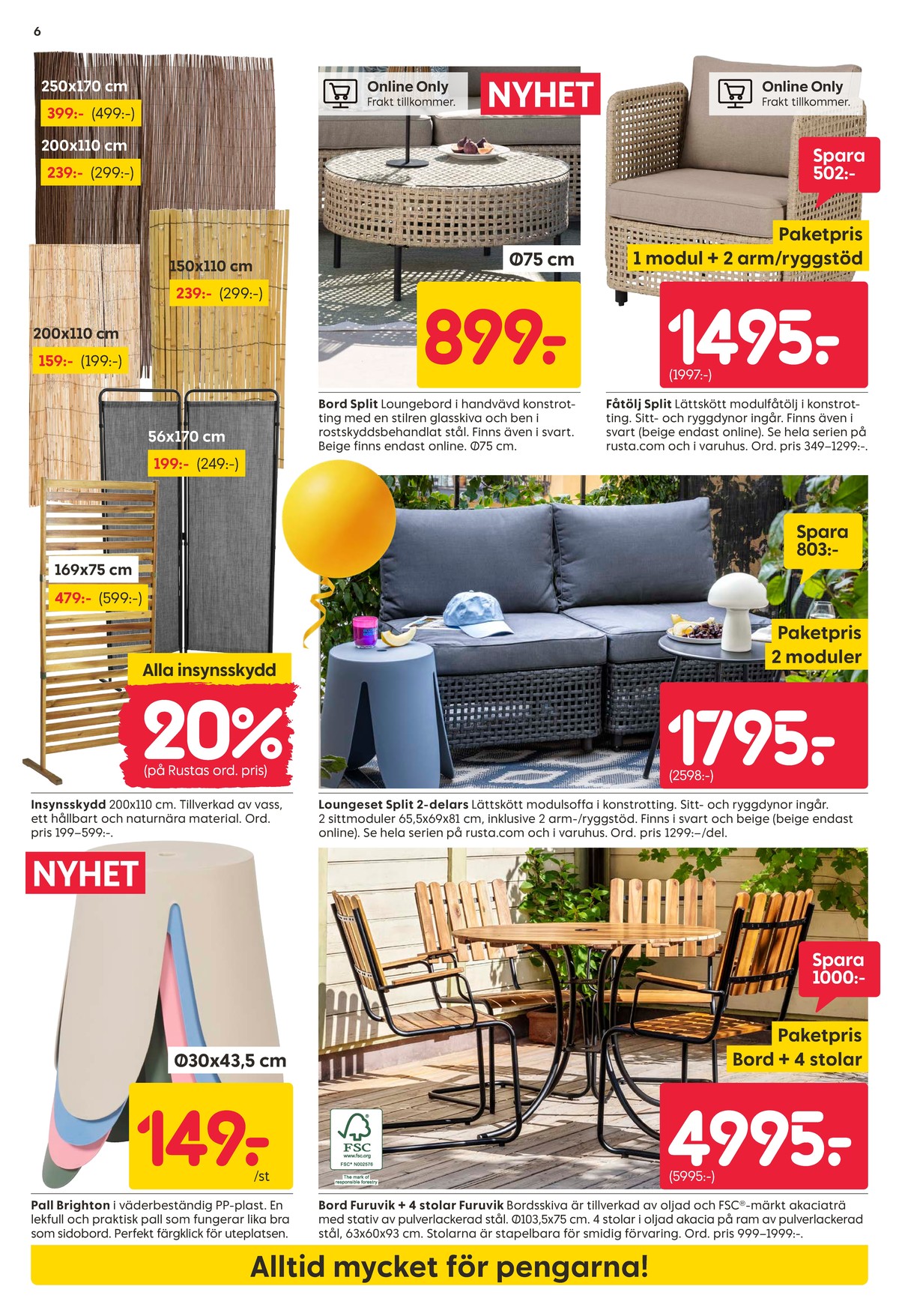 Se Rusta reklamblad för vecka 16 på Kampanjveckan.se. Se bra erbjudanden på många varor. Läs reklambladet här! Sida 6