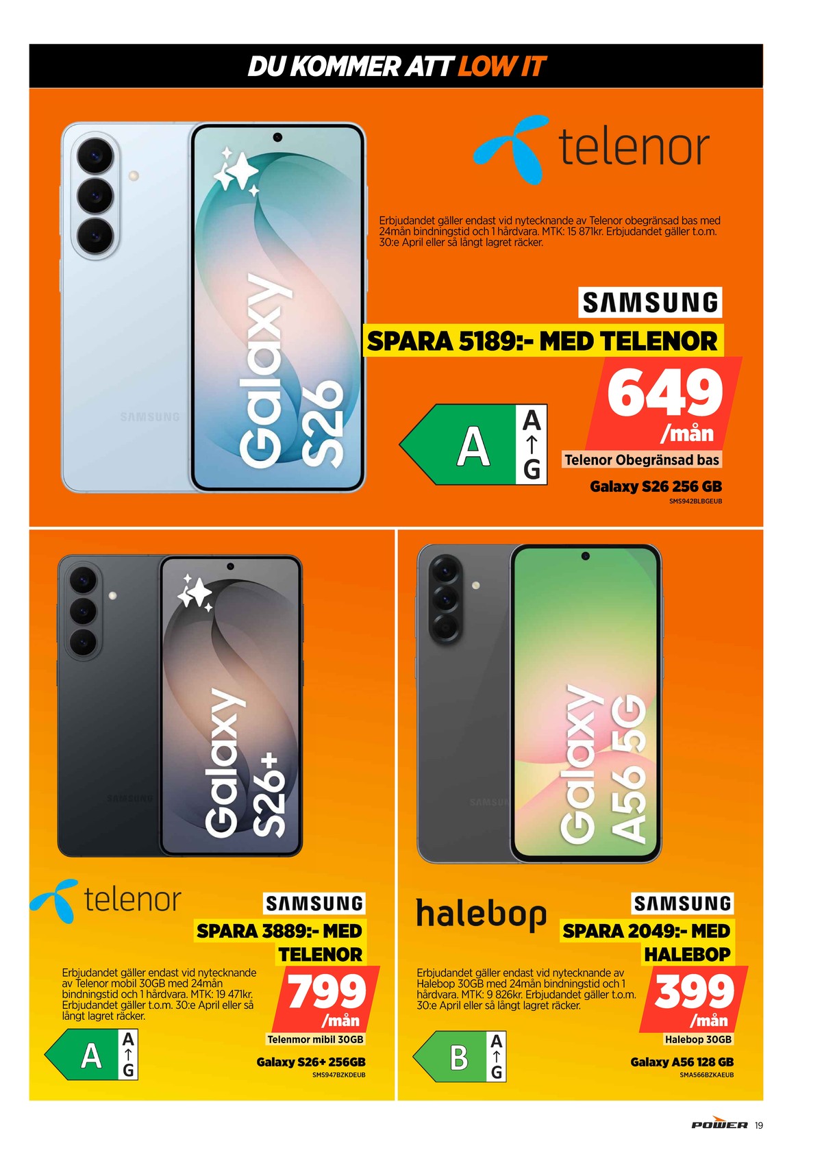 Se Power reklamblad för vecka 17 på Kampanjveckan.se. Se bra erbjudanden på många varor. Läs reklambladet här! Sida 19