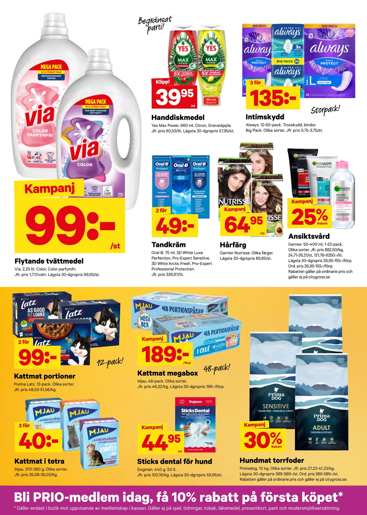 Se City Gross reklamblad för vecka 17 på Kampanjveckan.se. Se bra erbjudanden på många varor, t.ex. kattmat mjau eller kattmat mjau. Läs reklambladet här! Sida 10
