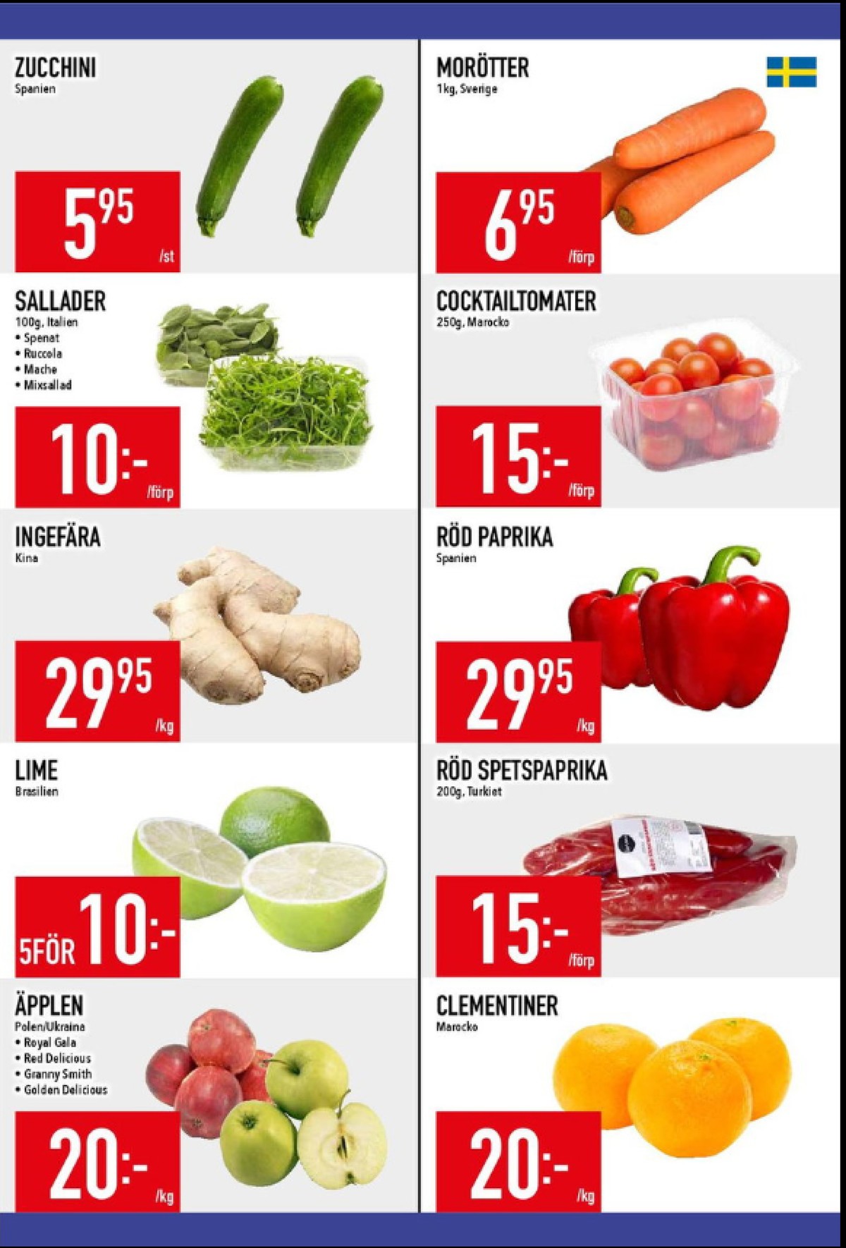 Se MatDax reklamblad för vecka 17 på Kampanjveckan.se. Se bra erbjudanden på många varor, t.ex. paprika okänd eller ingefära okänd. Läs reklambladet här! Sida 14
