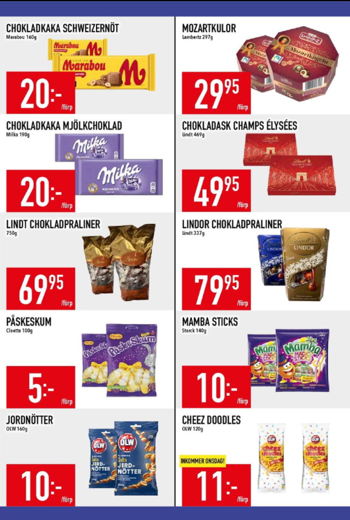 Se MatDax reklamblad för vecka 17 på Kampanjveckan.se. Se bra erbjudanden på många varor, t.ex. chokladkaka schweizernöt marabou eller chokladask assorted. Läs reklambladet här! Sida 17
