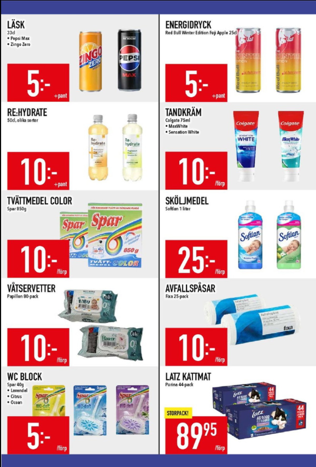 Se MatDax reklamblad för vecka 17 på Kampanjveckan.se. Se bra erbjudanden på många varor, t.ex. läskedryck pepsi max eller tvättservetter papilion. Läs reklambladet här! Sida 18
