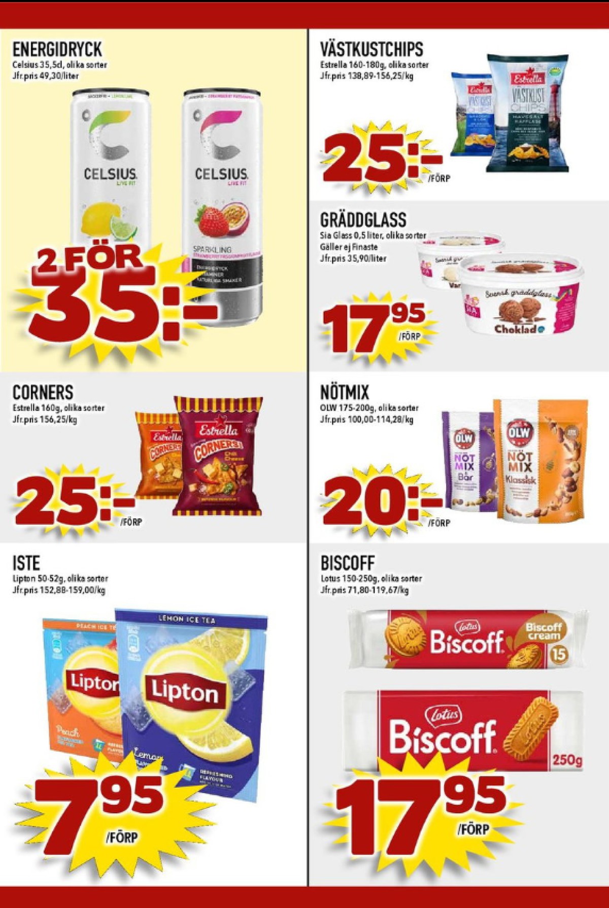 Se MatDax reklamblad för vecka 17 på Kampanjveckan.se. Se bra erbjudanden på många varor, t.ex. nötmix olw eller kaffekex biscoff. Läs reklambladet här! Sida 22
