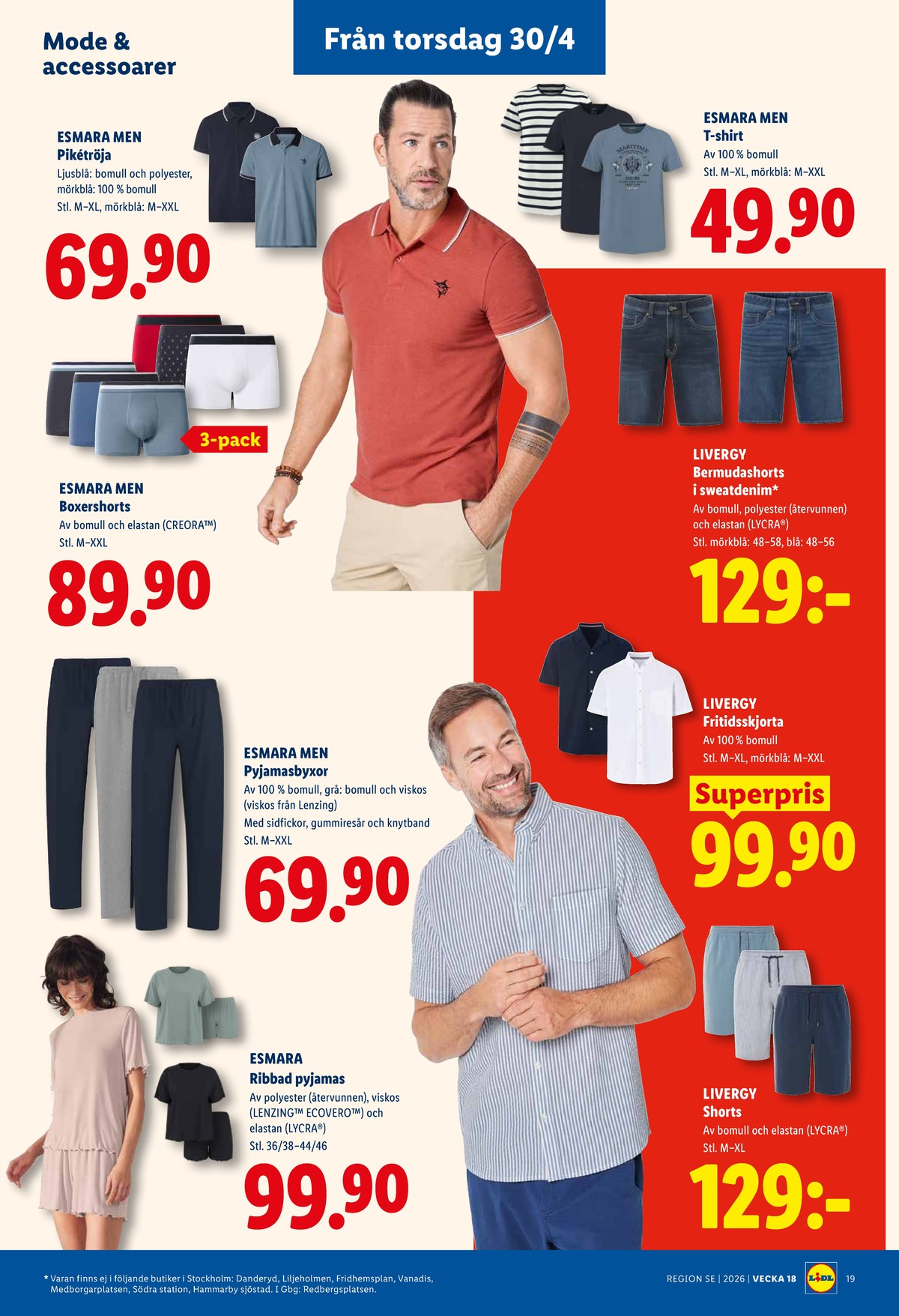 Se Lidl reklamblad för vecka 18 på Kampanjveckan.se. Se bra erbjudanden på många varor, t.ex. pyjamas esmara eller skjortor livergy. Läs reklambladet här! Sida 22
