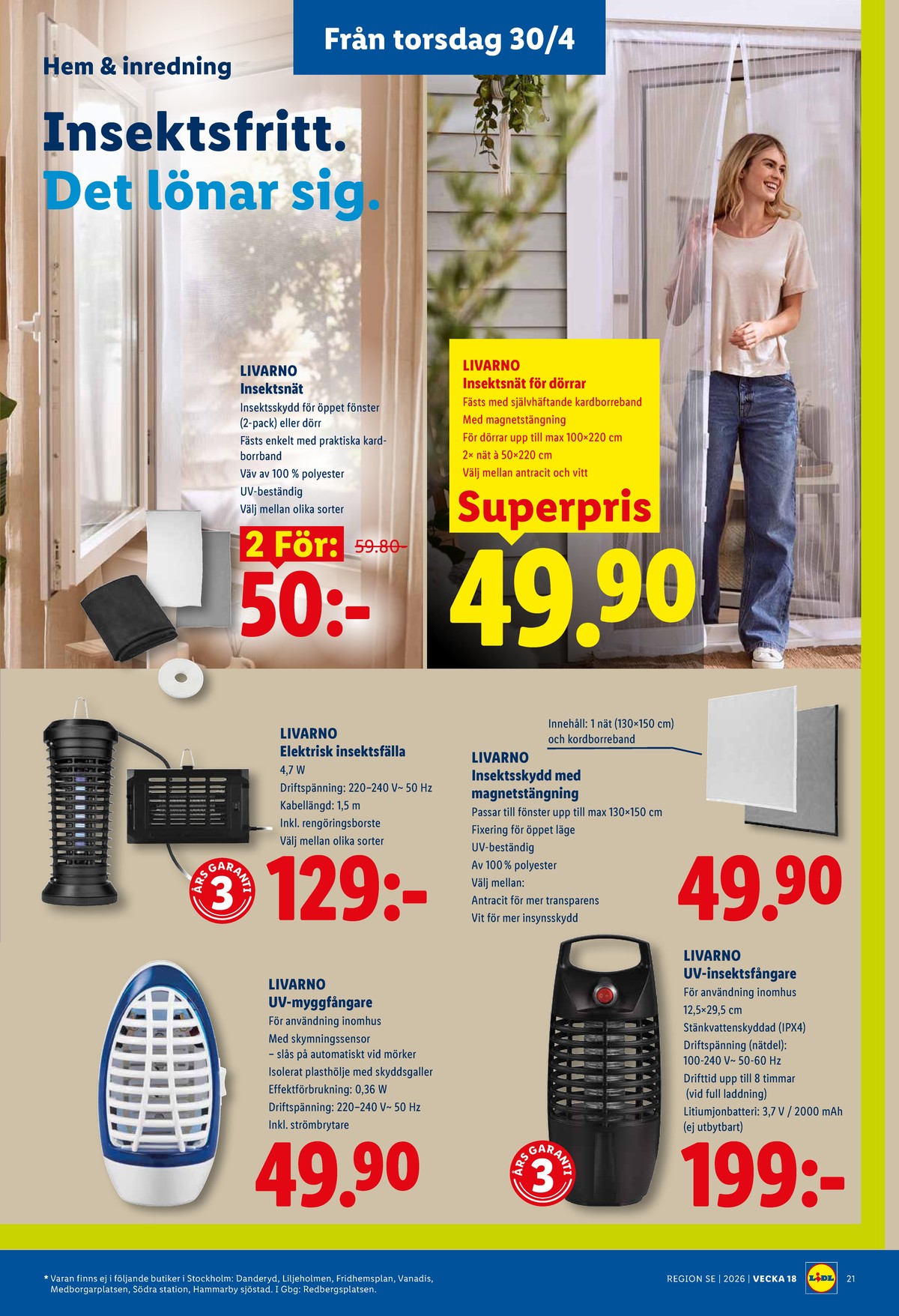 Se Lidl reklamblad för vecka 18 på Kampanjveckan.se. Se bra erbjudanden på många varor, t.ex. insektfångare livarno eller andra varor. Läs reklambladet här! Sida 25