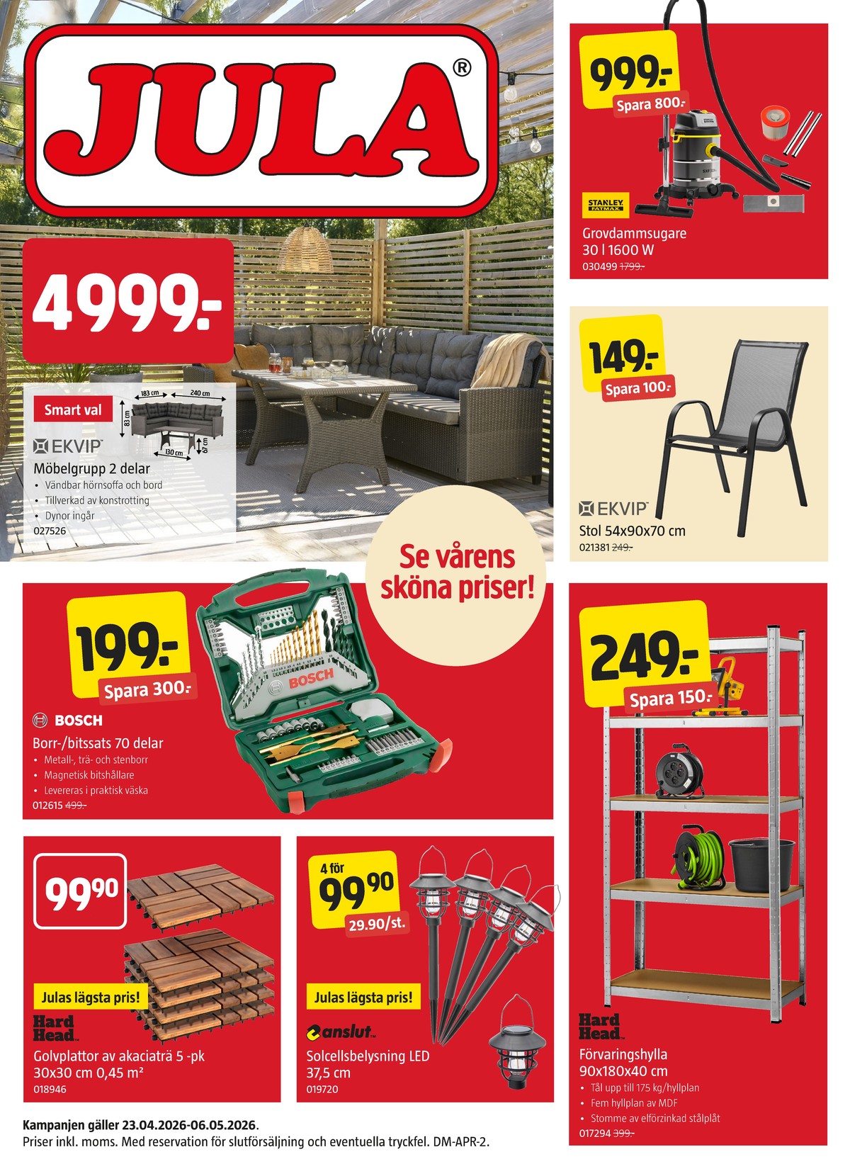 Jula reklamblad. Giltig: 23/04/26 - 06/05/26