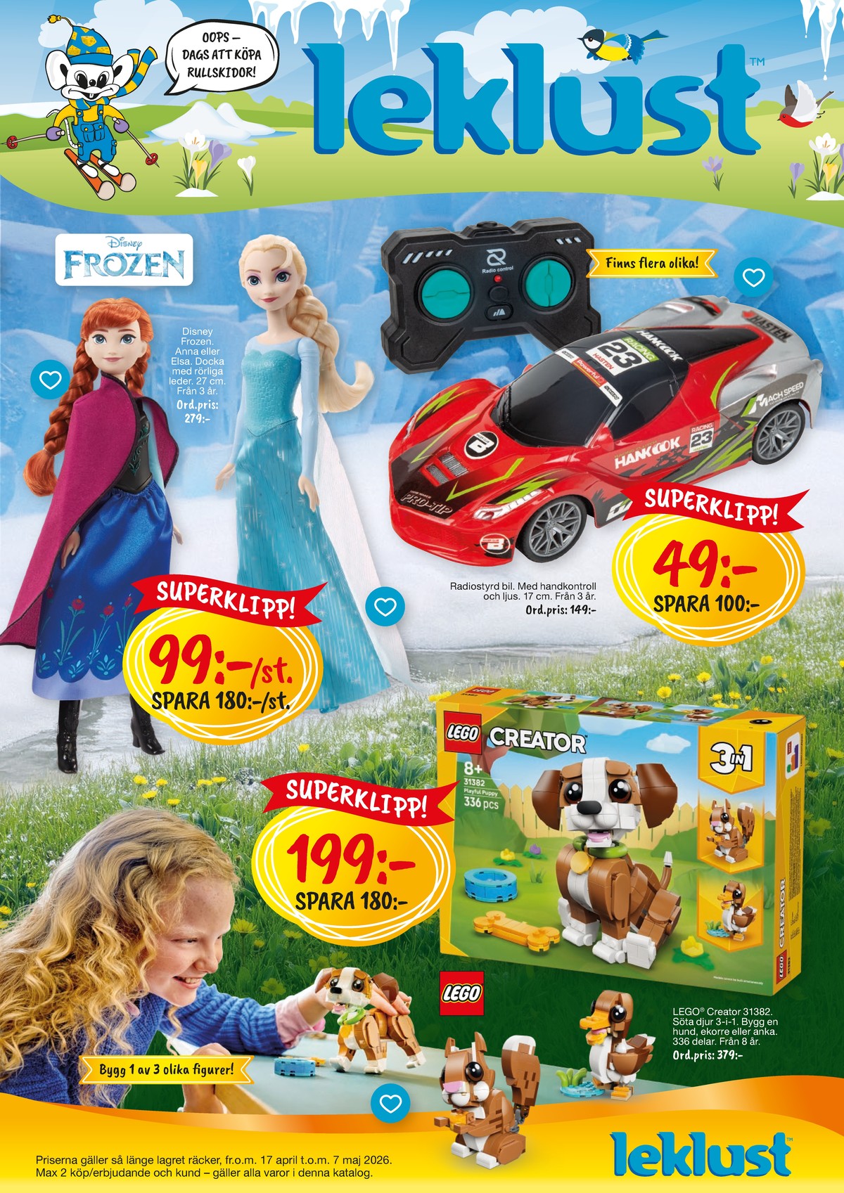 Se Leklust reklamblad för vecka 18 på Kampanjveckan.se. Se bra erbjudanden på många varor. Läs reklambladet här! Sida 1