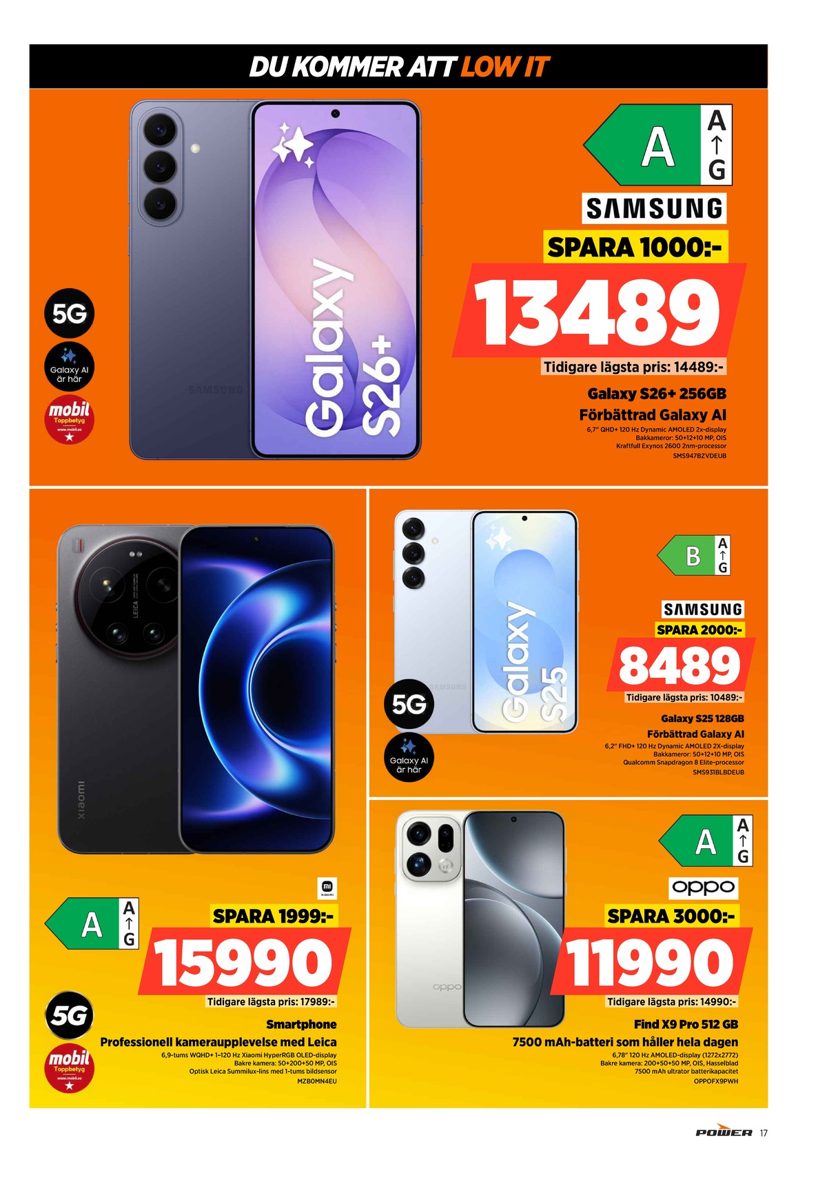 Se Power reklamblad för vecka 18 på Kampanjveckan.se. Se bra erbjudanden på många varor. Läs reklambladet här! Sida 17
