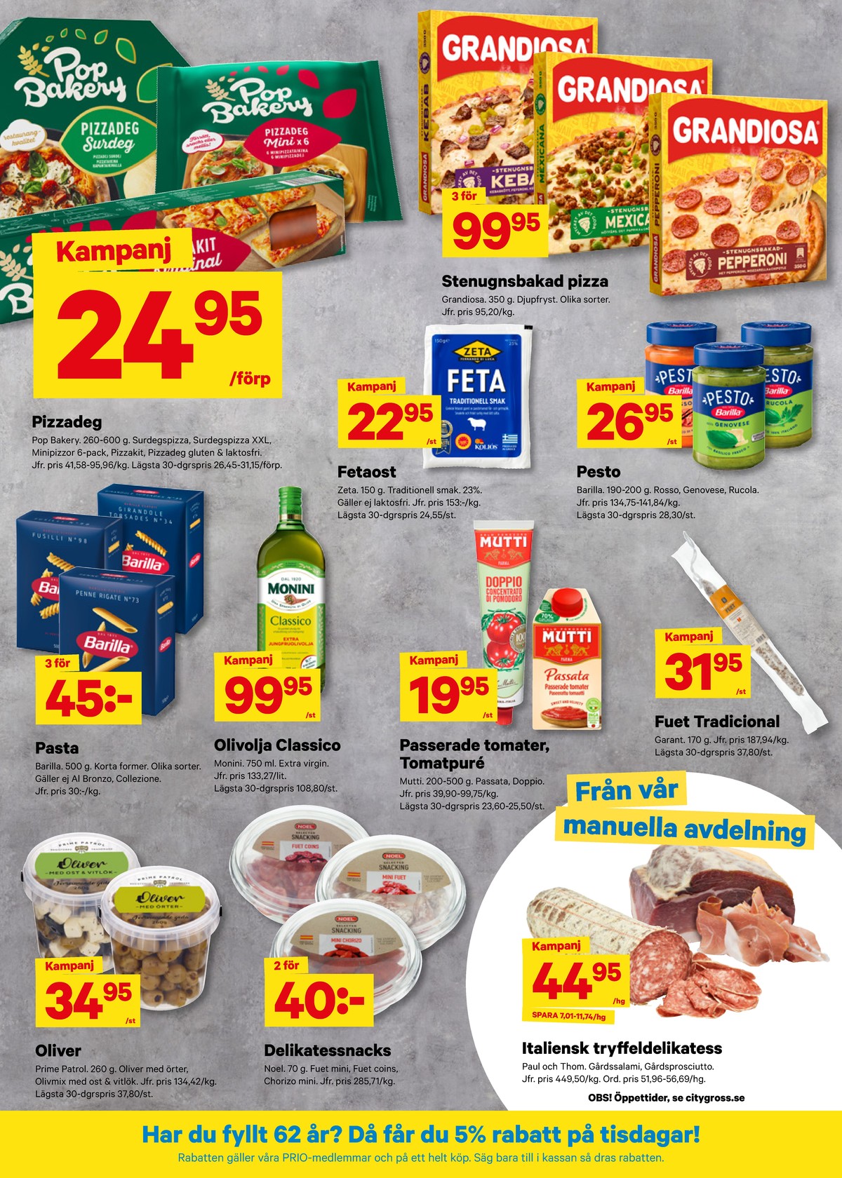 Se City Gross reklamblad för vecka 18 på Kampanjveckan.se. Se bra erbjudanden på många varor, t.ex. oliver prime patrol eller fuet garant. Läs reklambladet här! Sida 6
