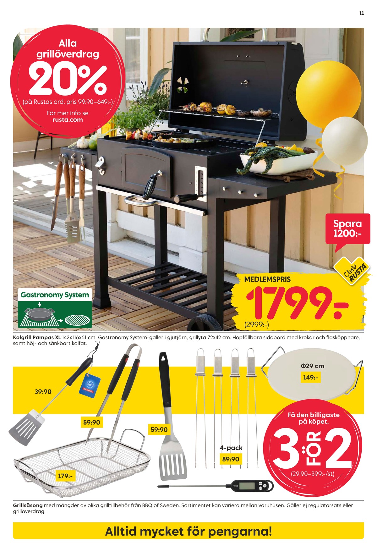 Se Rusta reklamblad för vecka 18 på Kampanjveckan.se. Se bra erbjudanden på många varor, t.ex. grill okänd eller grillkolstarter okänd. Läs reklambladet här! Sida 11
