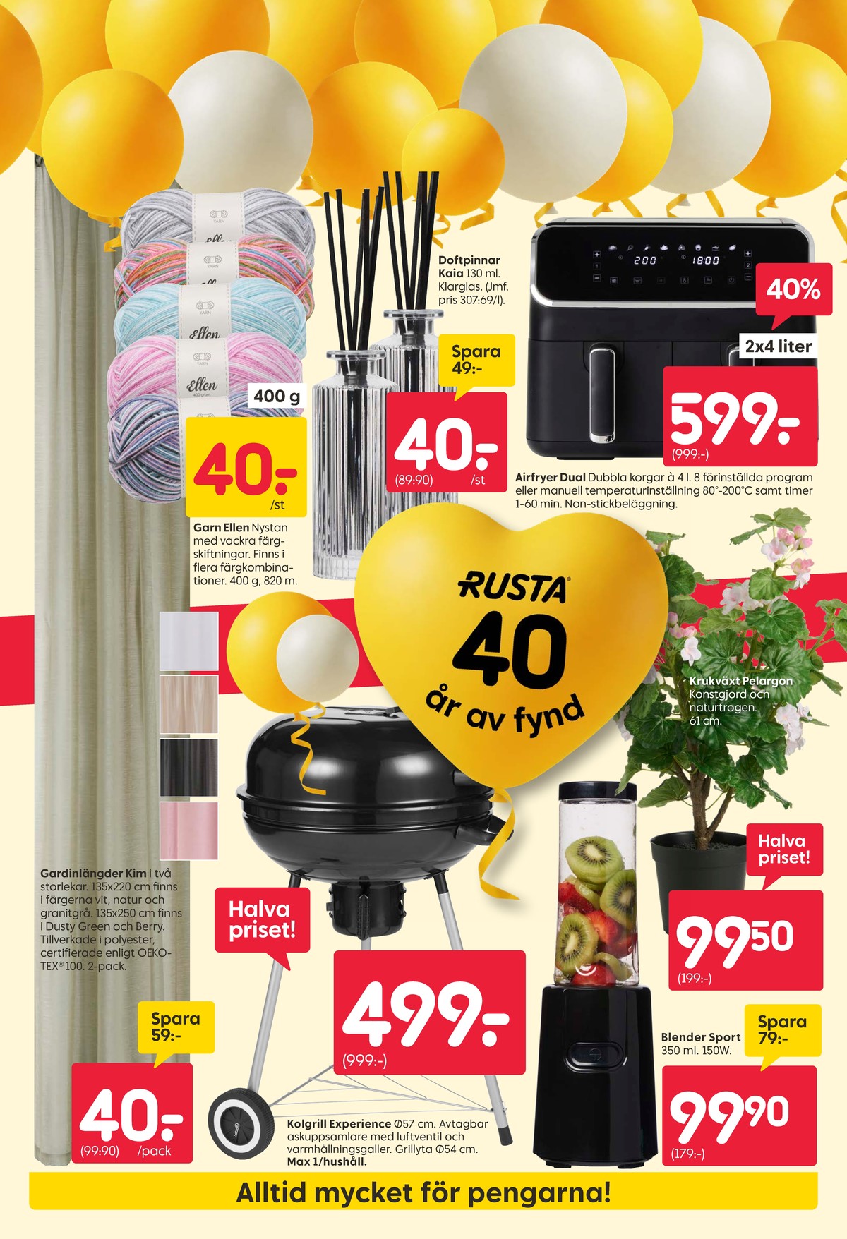 Se Rusta reklamblad för vecka 18 på Kampanjveckan.se. Se bra erbjudanden på många varor, t.ex. gardiner okänd eller andra varor. Läs reklambladet här! Sida 3