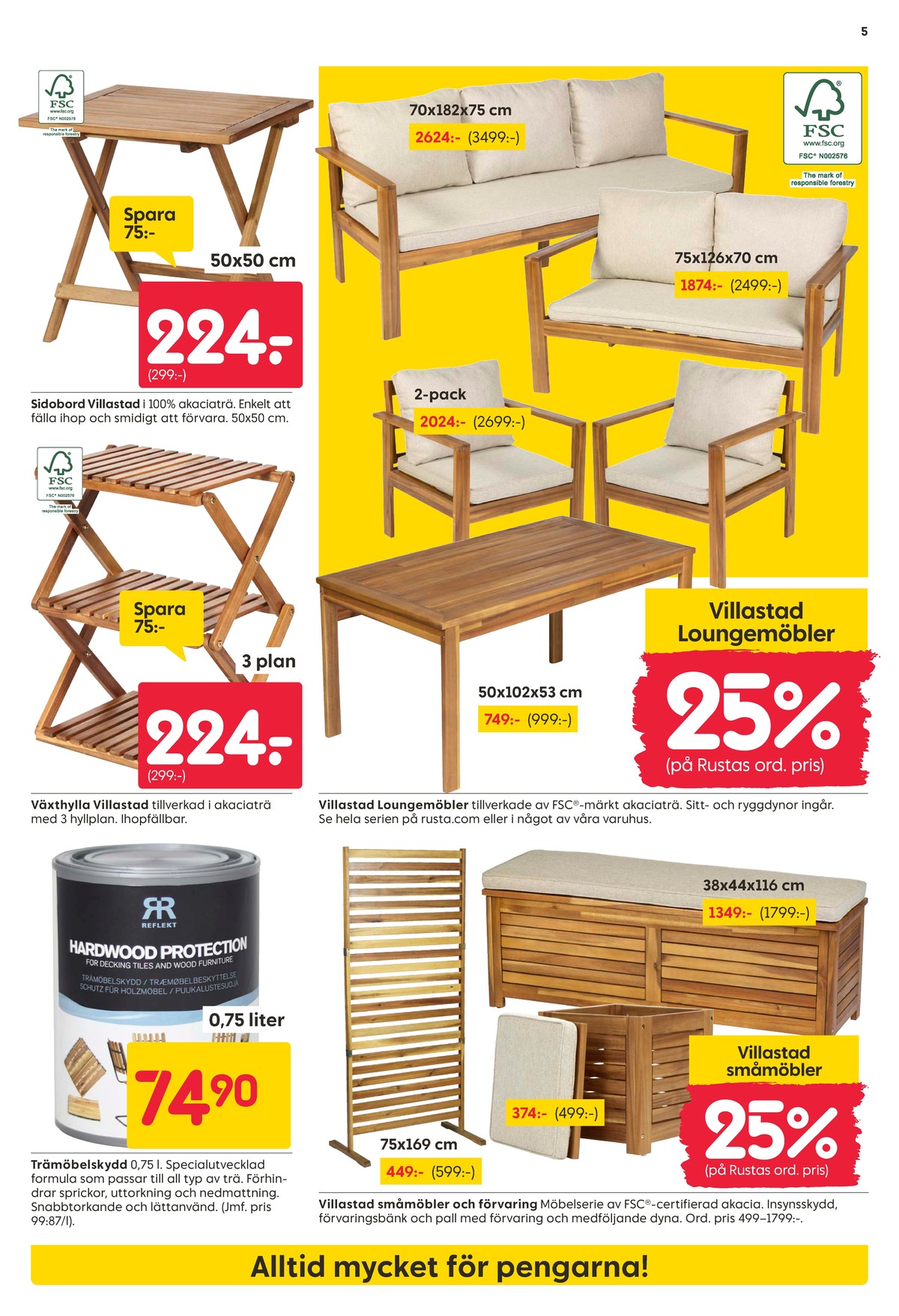 Se Rusta reklamblad för vecka 18 på Kampanjveckan.se. Se bra erbjudanden på många varor. Läs reklambladet här! Sida 5