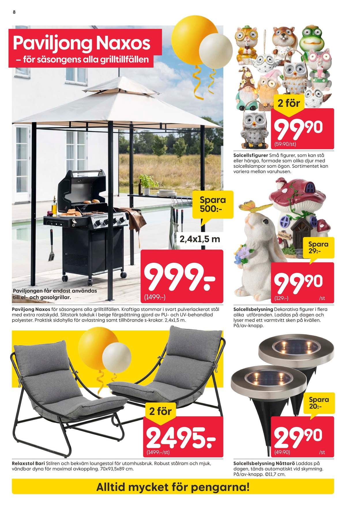 Se Rusta reklamblad för vecka 18 på Kampanjveckan.se. Se bra erbjudanden på många varor, t.ex. paviljong okänd eller andra varor. Läs reklambladet här! Sida 8