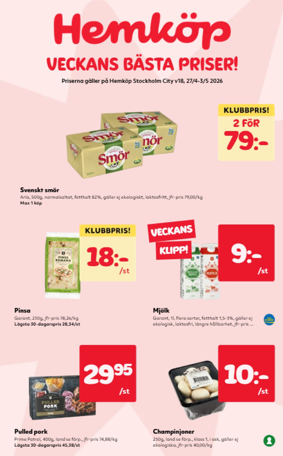 Se Östenssons reklamblad för vecka 18 på Kampanjveckan.se. Se bra erbjudanden på många varor, t.ex. pulled pork prime patrol eller mellanmjölk garant. Läs reklambladet här! Sida 1
