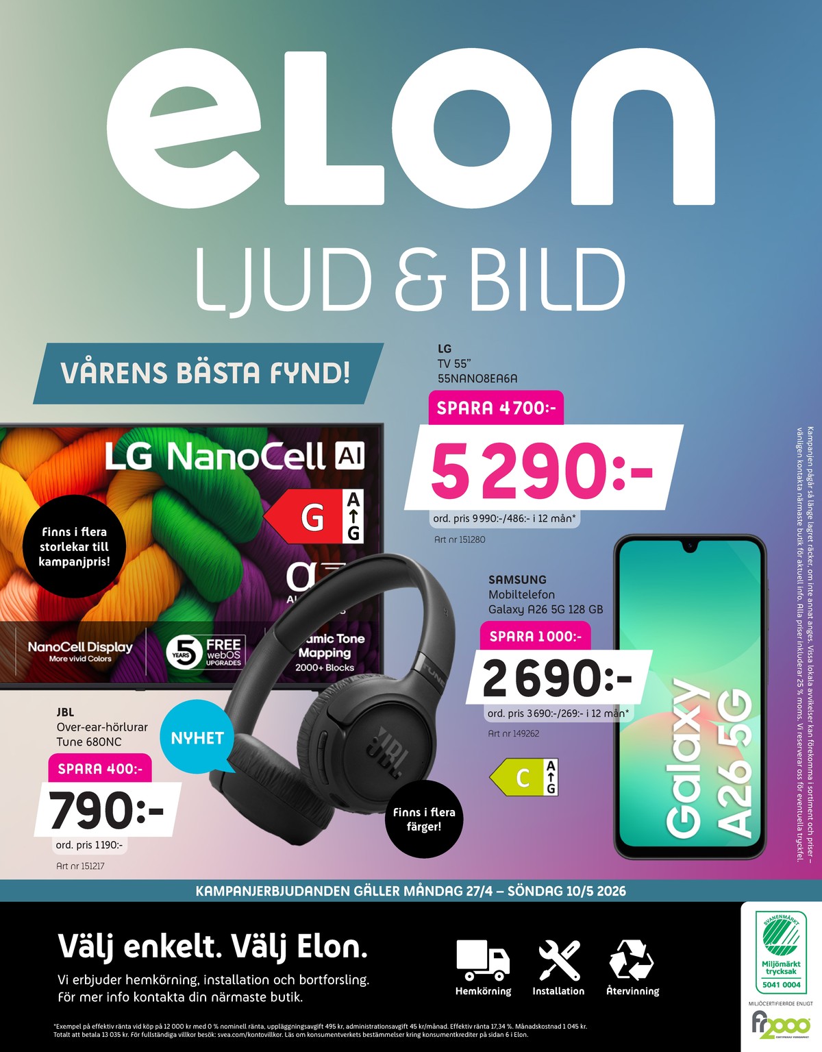 Se Elon reklamblad för vecka 18 på Kampanjveckan.se. Se bra erbjudanden på många varor. Läs reklambladet här! Sida 14