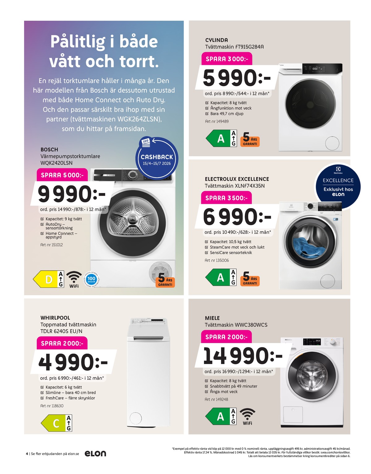 Se Elon reklamblad för vecka 18 på Kampanjveckan.se. Se bra erbjudanden på många varor. Läs reklambladet här! Sida 4