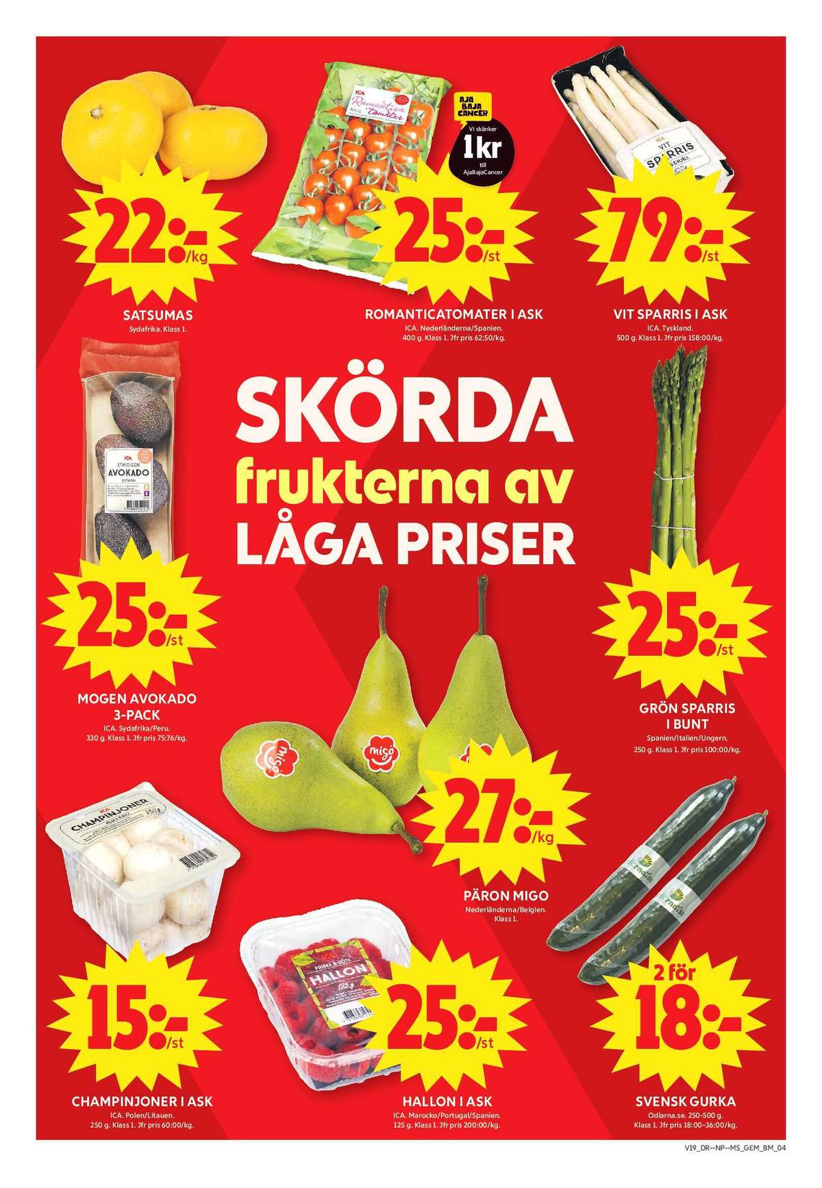 Se ICA Maxi reklamblad för vecka 19 på Kampanjveckan.se. Se bra erbjudanden på många varor, t.ex. kastanjechampinjoner ica eller sparris okänd. Läs reklambladet här! Sida 6
