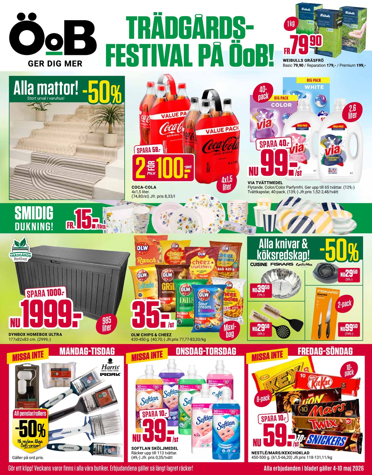 Se ÖoB reklamblad för vecka 19 på Kampanjveckan.se. Se bra erbjudanden på många varor. Läs reklambladet här! Sida 1