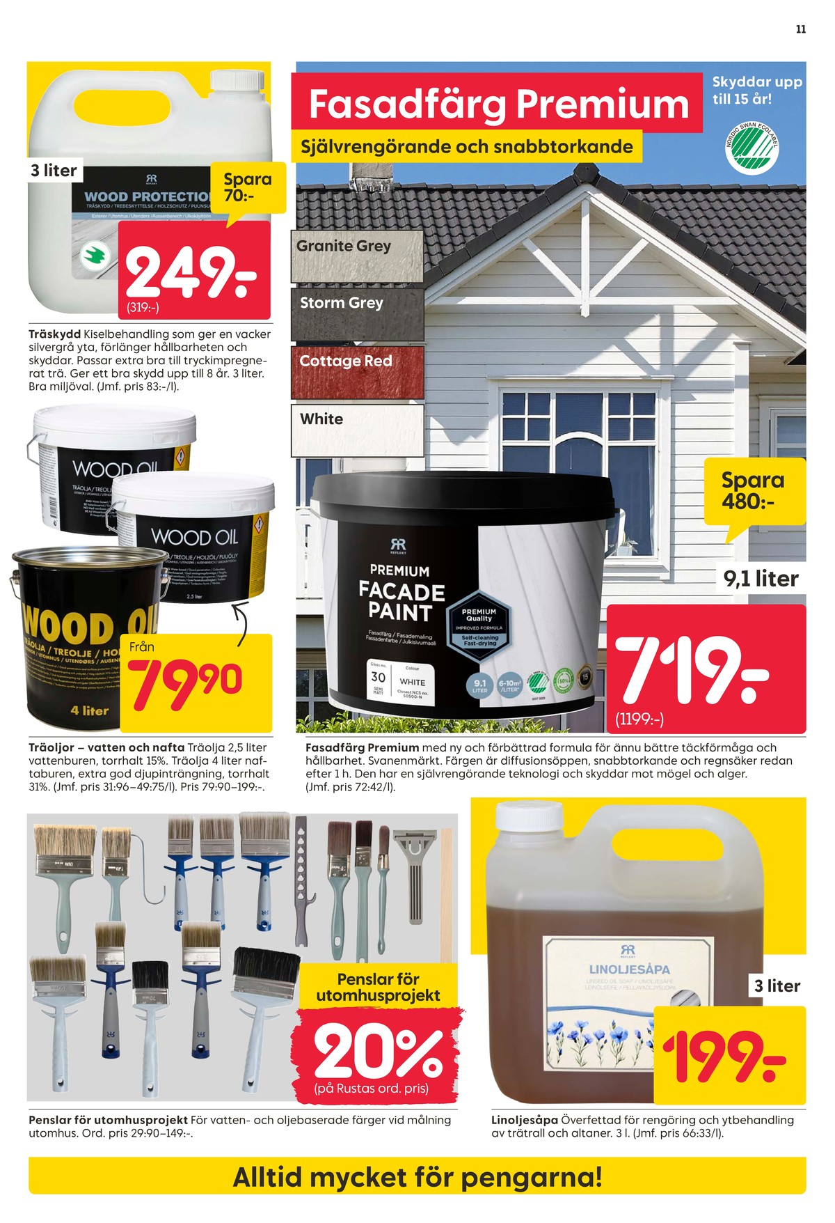 Se Rusta reklamblad för vecka 19 på Kampanjveckan.se. Se bra erbjudanden på många varor. Läs reklambladet här! Sida 11