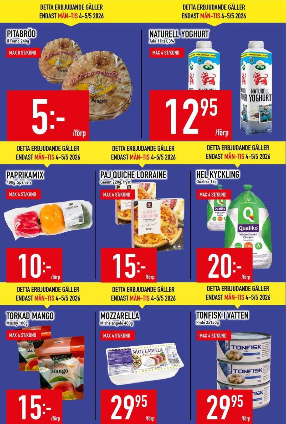 Se MatDax reklamblad för vecka 19 på Kampanjveckan.se. Se bra erbjudanden på många varor, t.ex. mozzarella michelangelo eller andra varor. Läs reklambladet här! Sida 2