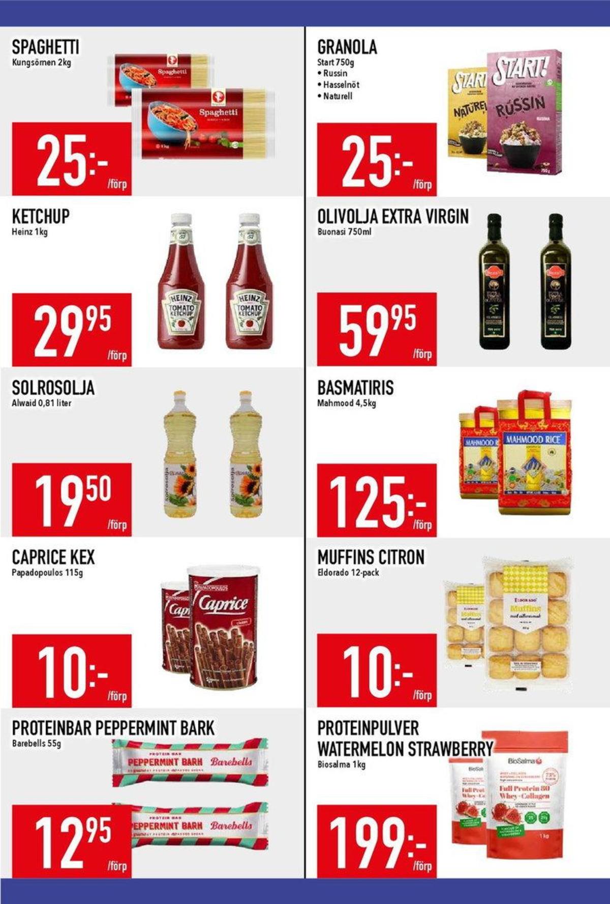 Se MatDax reklamblad för vecka 19 på Kampanjveckan.se. Se bra erbjudanden på många varor, t.ex. bars barebells eller wafers caprice. Läs reklambladet här! Sida 14
