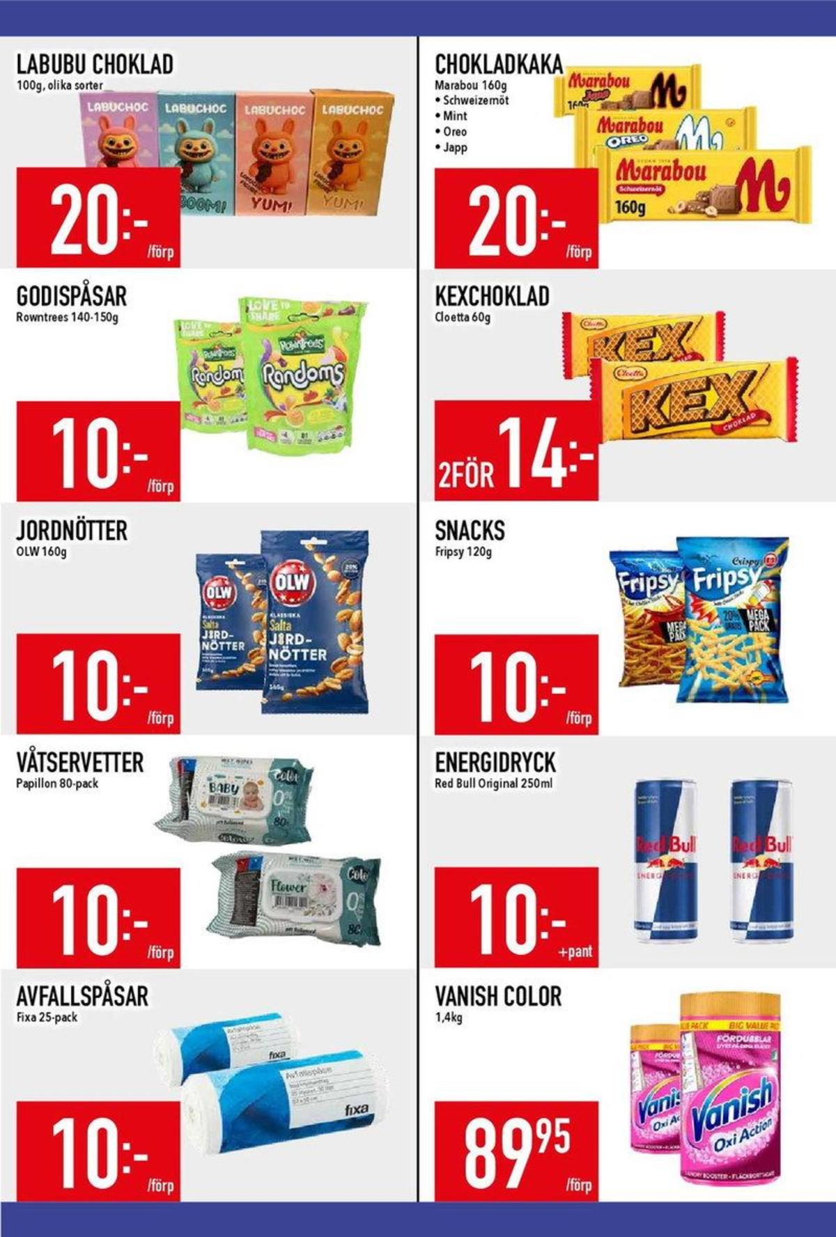 Se MatDax reklamblad för vecka 19 på Kampanjveckan.se. Se bra erbjudanden på många varor, t.ex. avfallspåsar fixa eller tvättservetter papilion. Läs reklambladet här! Sida 16
